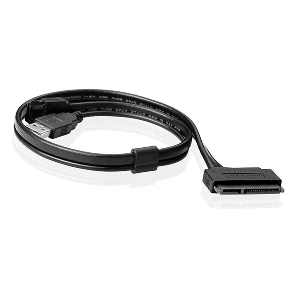Bolwins M13 mini 22Pin SATA auf ESATA Daten USB Kabel Adapter 2.5'' Festplatte Computer-Kabel, USB 2.0 Typ A + eSATA Stecker, SATA 22Pin (7+15) Buchse (50 cm), Kombikabel für Datenübertragung und Stromversorgung ohne Netzteil