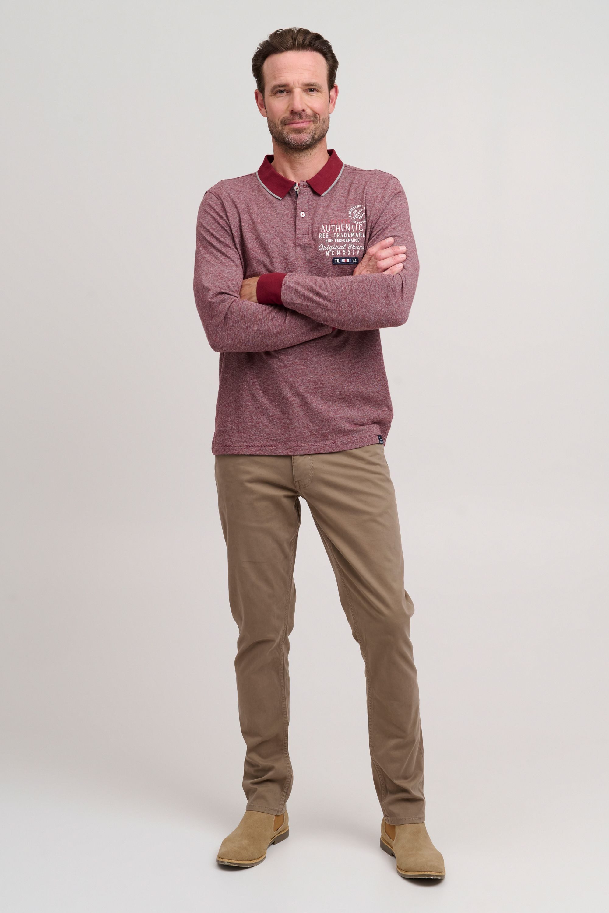 FQ1924 Langarmshirt FQPeder Modisches Langarmshirt mit Polokragen günstig online kaufen