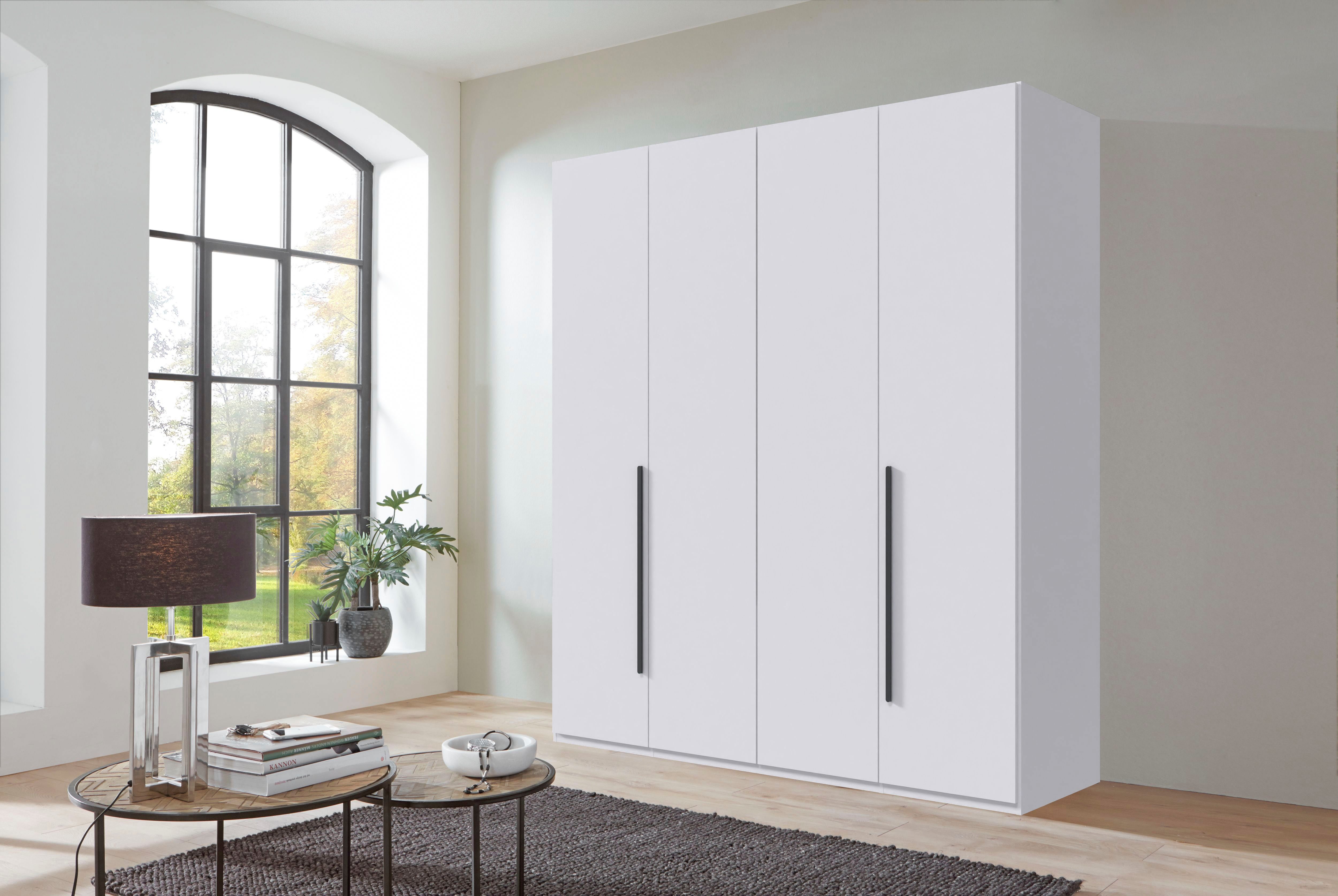 Wimex Drehtürenschrank Kleiderschrank London, in den Breiten 180cm, 225cm oder 270cm (mit verschiedenen Griffen in goldfarben, silberfarben oder schwarz) wahlweise mit Basic- oder Premium-Ausstattung erhältlich