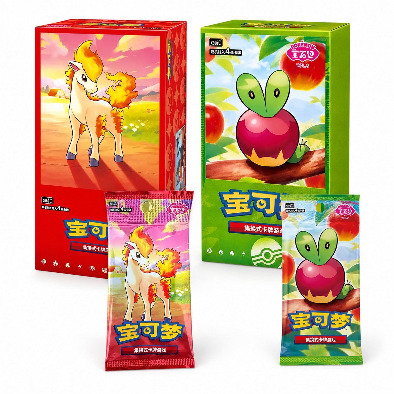 POKÉMON Sammelkarte Pokémon GEM Pack Vol. 3–6 – Booster oder Display Chinesisch, GEM Pack Vol. 6 – 1 Booster,originalversiegelt von POKÉMON