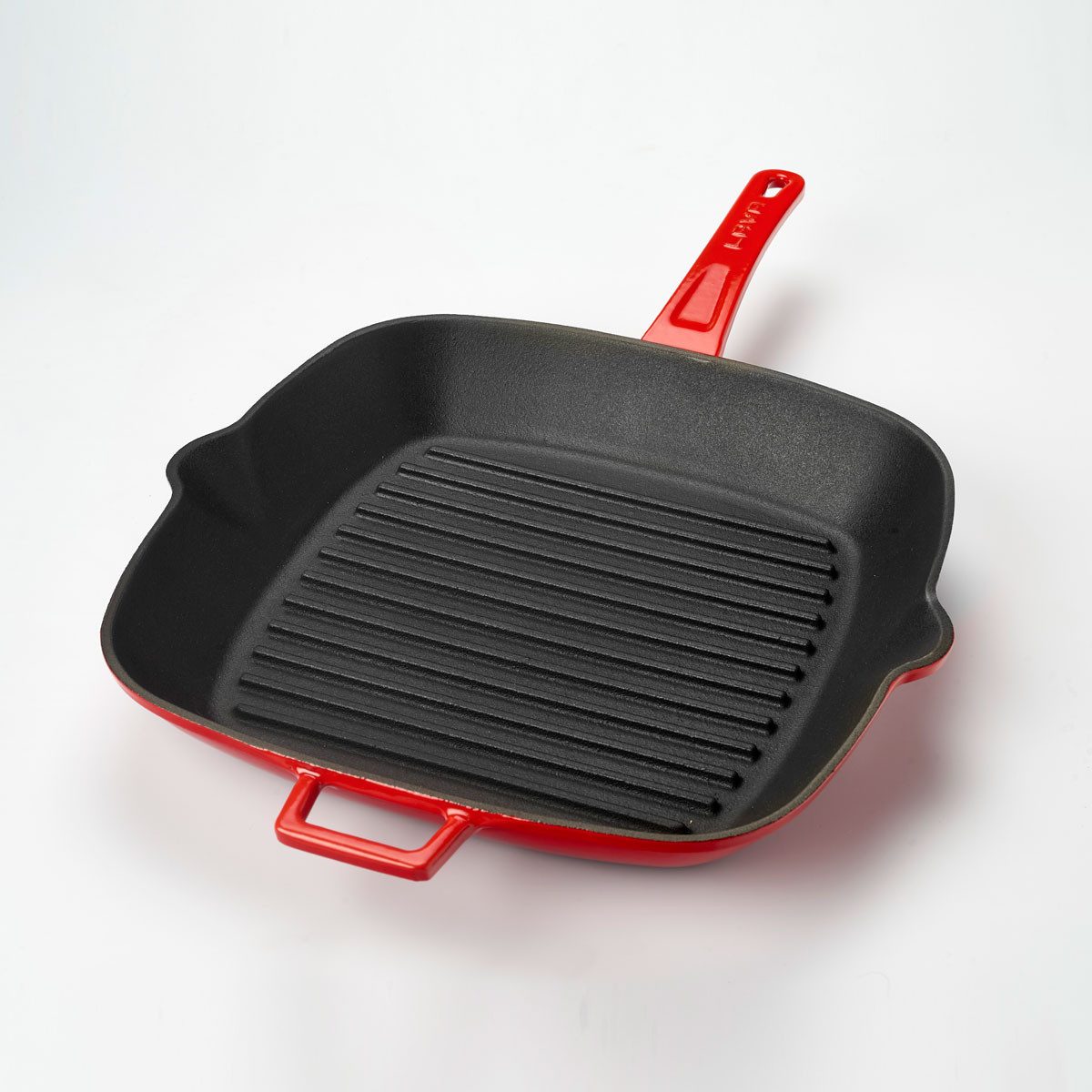 LAVA Grillpfanne LAVA Grillpfanne aus emailliertem Gusseisen, 28 x 28 cm, 2,19 Liter, Gusseisen (1-tlg), emailliertes Gusseisen, backofengeeignet