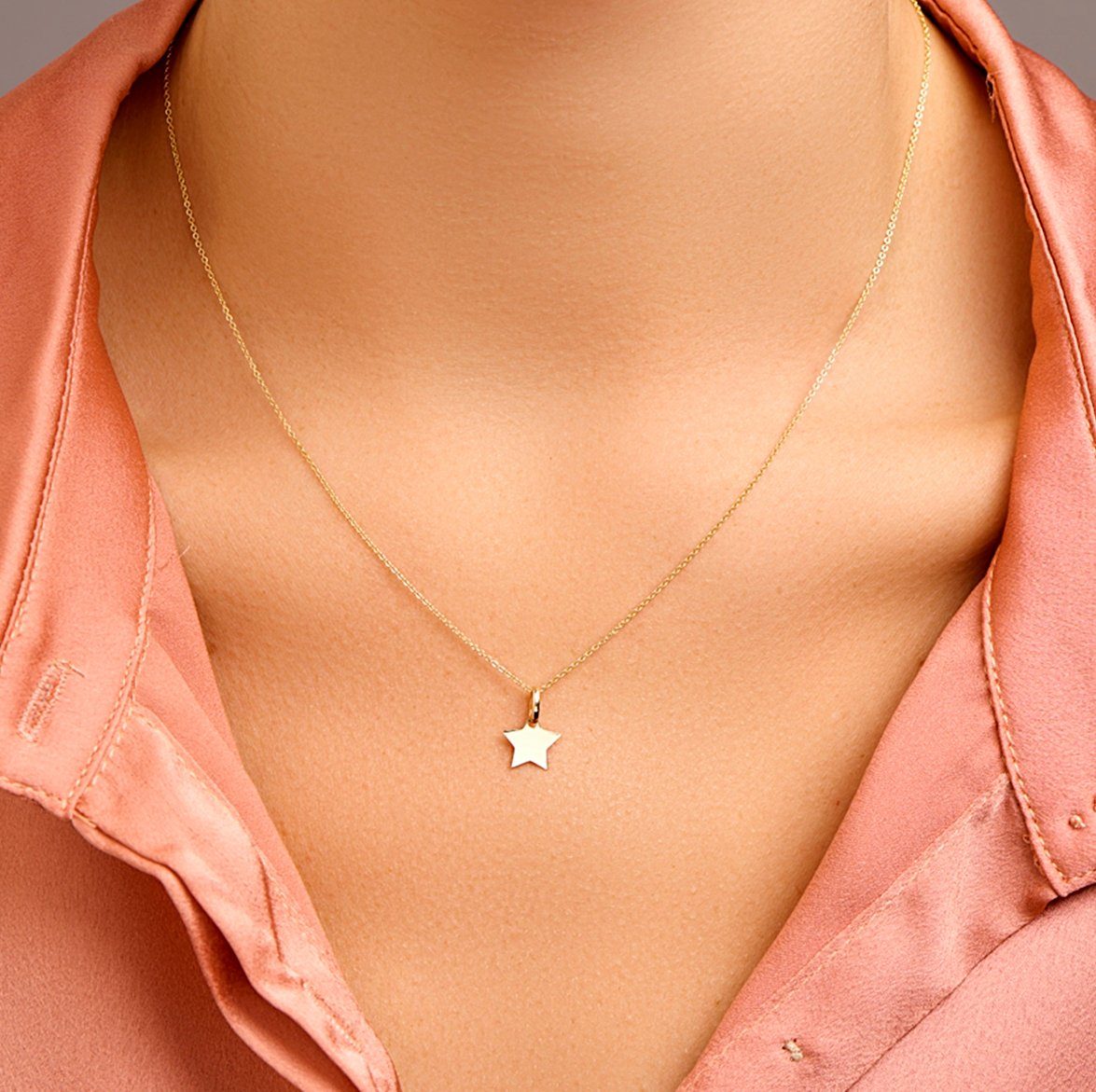 NICEANDnoble Kettenanhänger 585er Gelbgold Kettenanhänger Stern günstig online kaufen