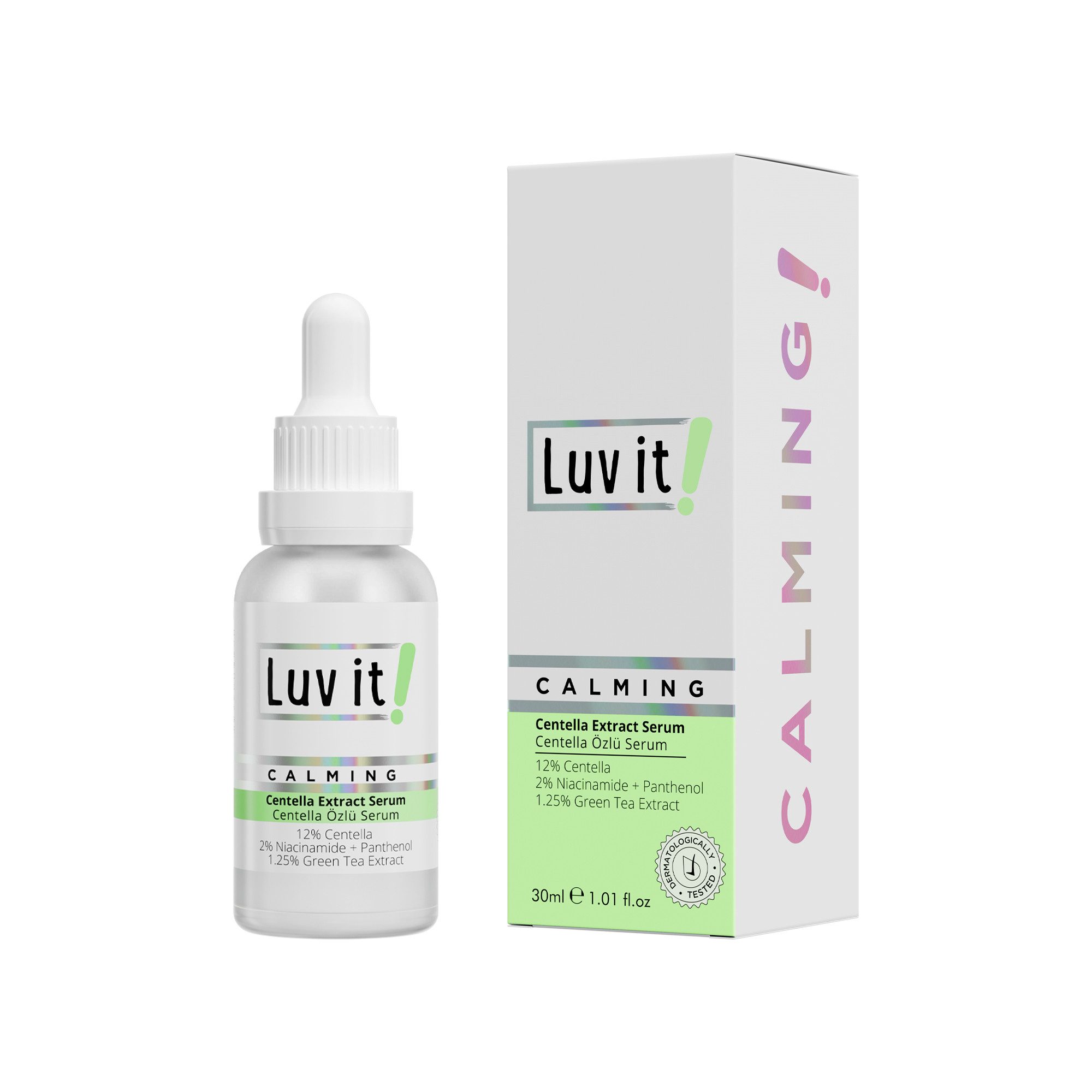 Luv it! Gesichtsserum Centella Serum, Beruhigendes Gesichtsserum gegen Rötungen