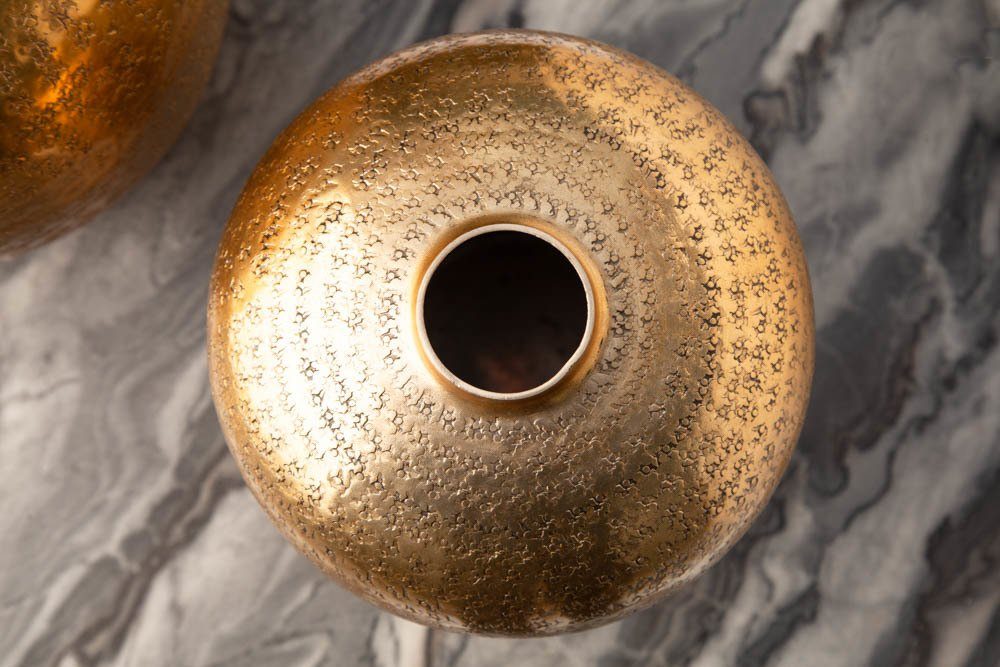 riess-ambiente Dekovase ORIENTAL 33cm gold (Set, 2 St), Wohnzimmer · Vase · Metall · Handarbeit · Dekoration – Bild 3 von 5