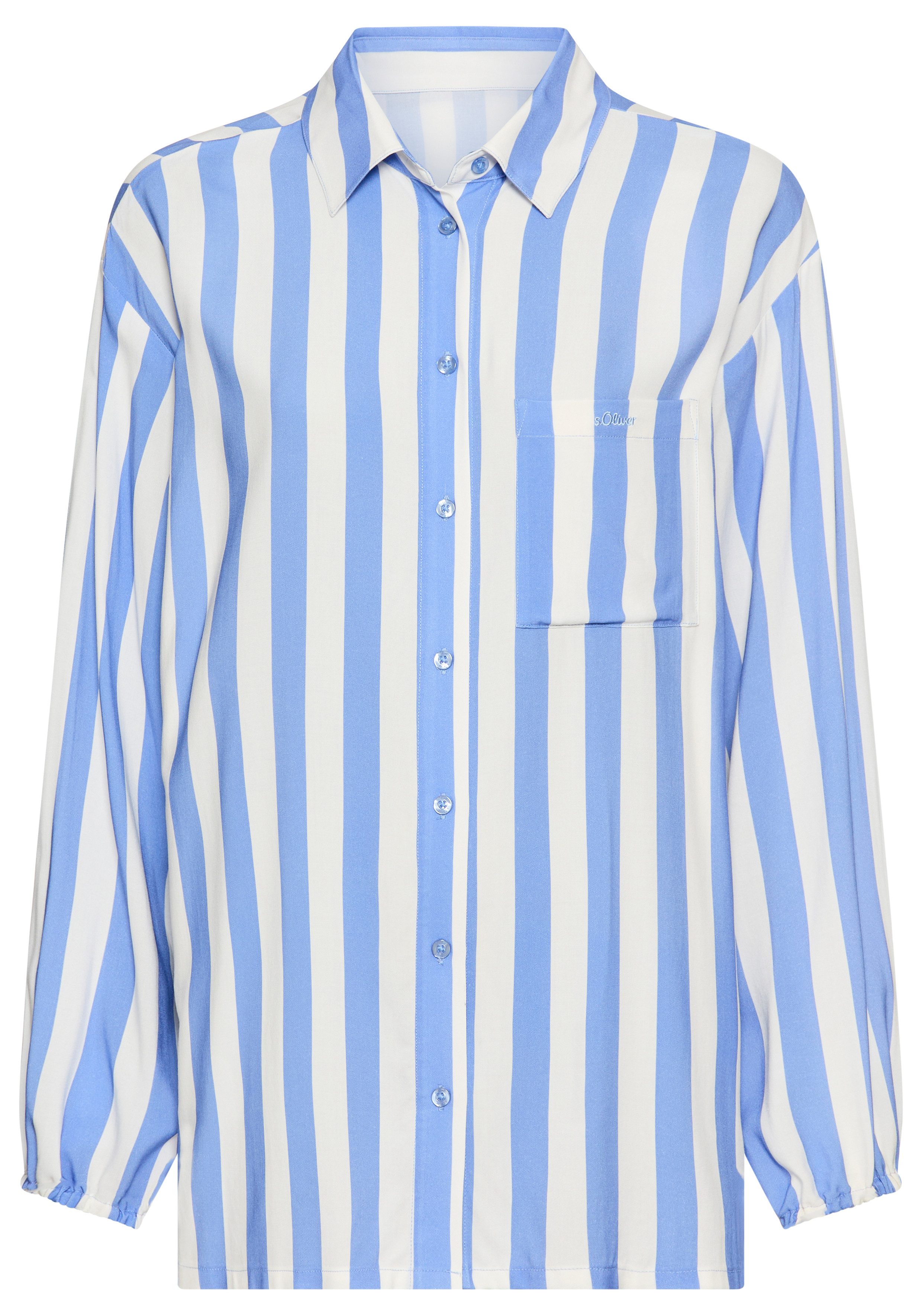 s.Oliver Pyjamaoberteil mit breiten Streifen
