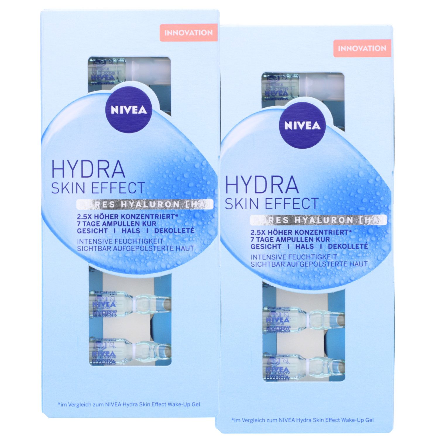 Gesichtspeeling 2x NIVEA Hydra Skin Effect 7 Tage Ampullen Kur 14 x 1ml hochkonzentrie