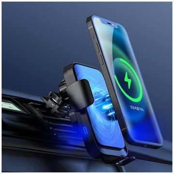 JOEAIS Induktive Ladestation Handyhalterung Auto Lüftung Smartphone Wireless Charger (Mag-Safe-Ladeständer mit QC3.0-Adapter)