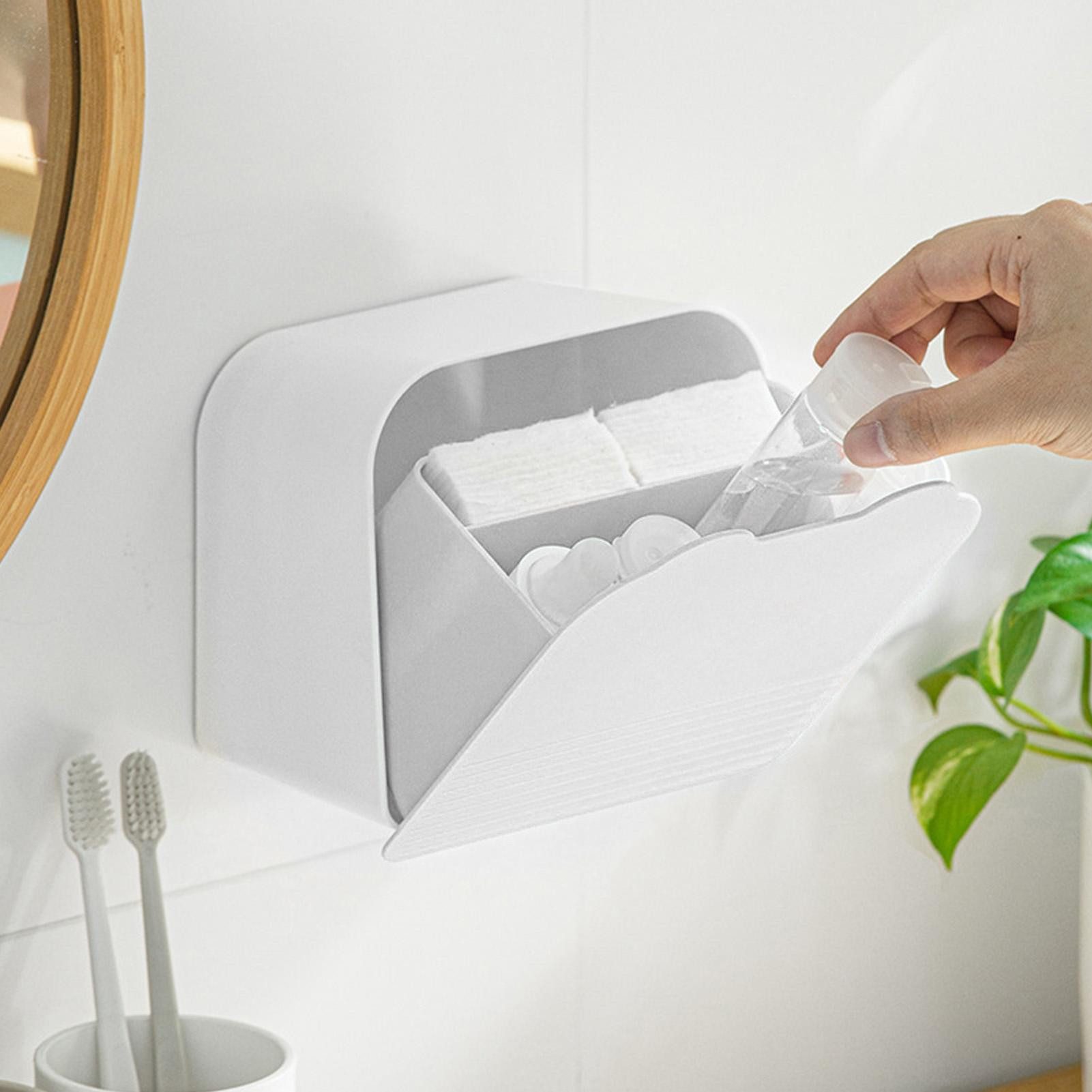 Vellora Aufbewahrungsbox Wand-Aufbewahrungsbox, Kosmetik-Flipbox aus Baumwolle (1 St., Mit Deckel), Kann an der Wand montiert werden