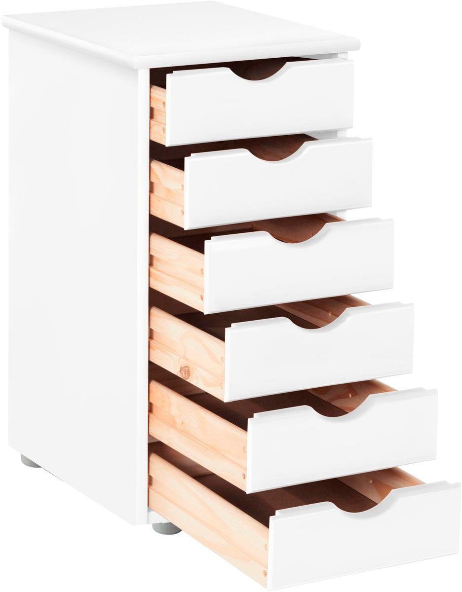 OTTO home Kommode Gava, aus massivem Kiefernholz, mit Stauraummöglichkeiten, Breite 39 cm