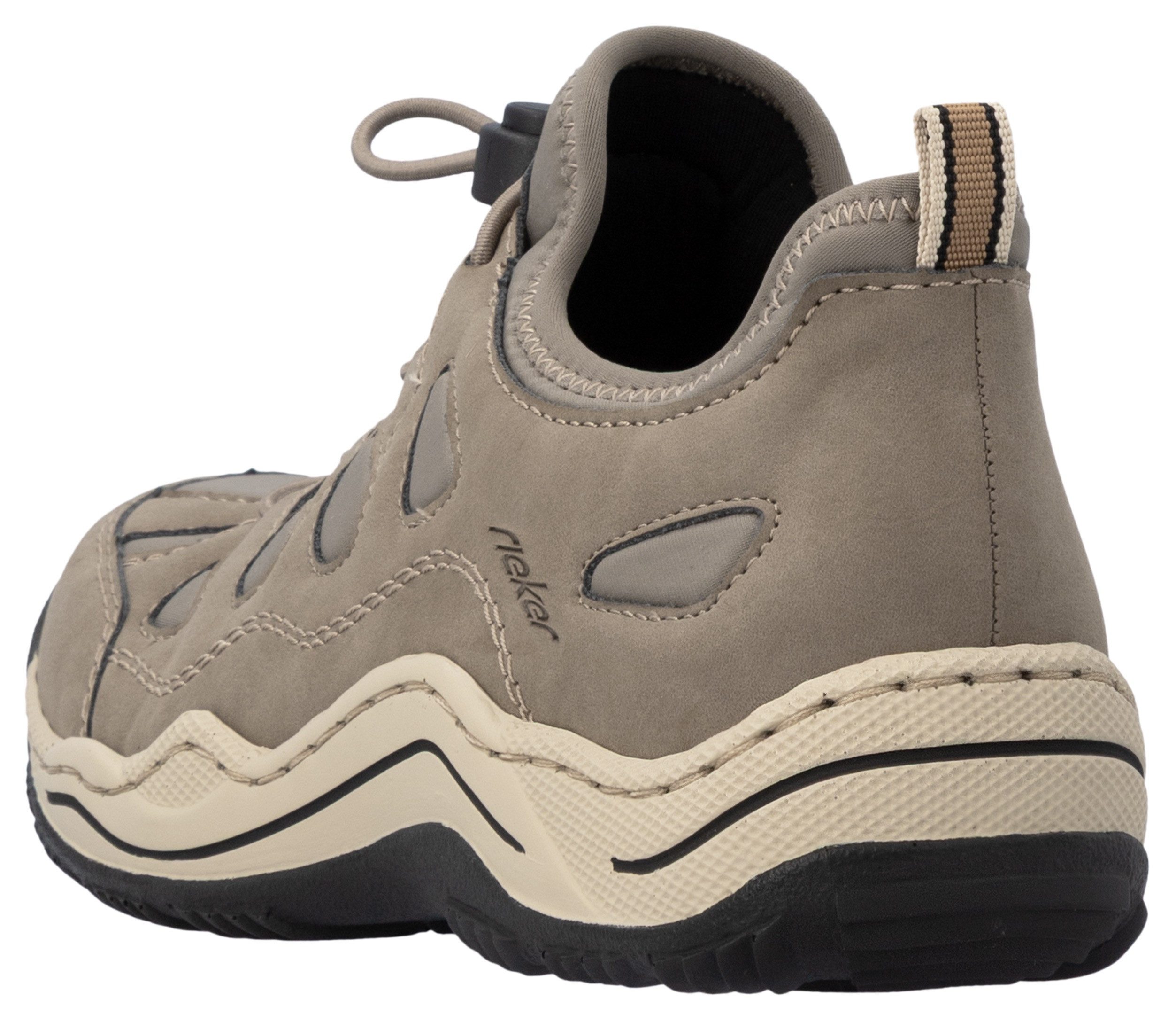 Rieker Slip-On Sneaker Trekking Schuh, Freizeitschuh, Slipper mit Wechselfußbett