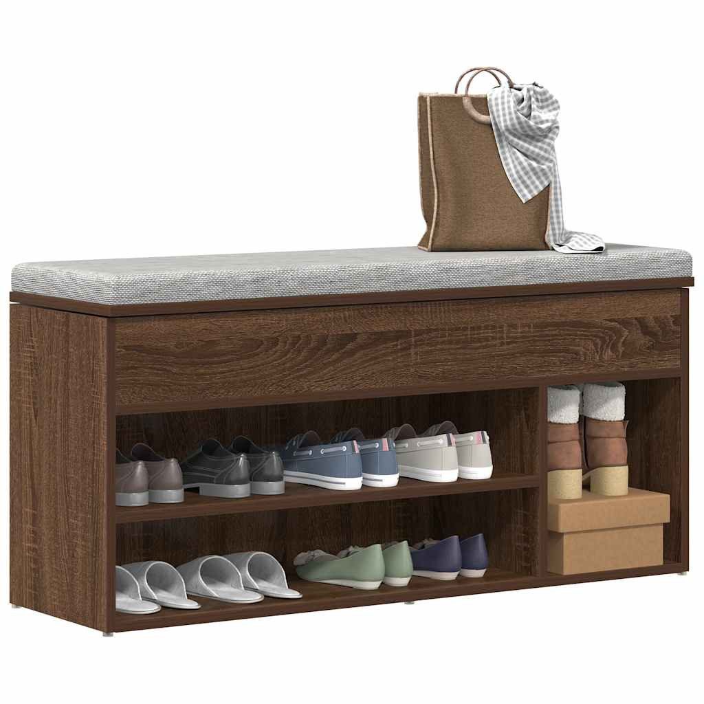 vidaXL Schuhregal Schuhbank Braun Eichen-Optik 102x30,5x45 günstig online kaufen