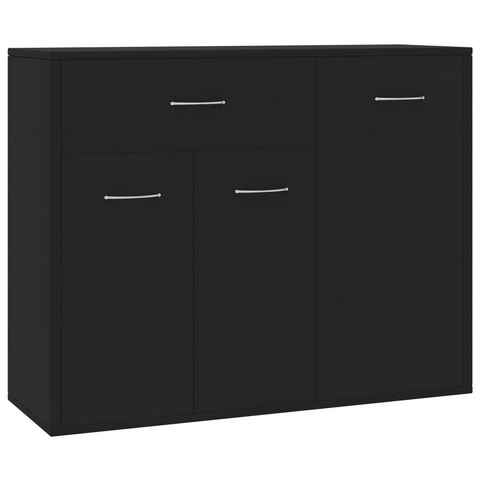 vidaXL Sideboard Sideboard Schwarz 88x30x70 cm Holzwerkstoff (1 St)