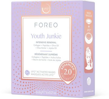 FOREO Gesichtsmaske UFO™ Mask Youth Junkie 2.0 Packung, 6-tlg., komptibel mit UFO™ & UFO™ mini