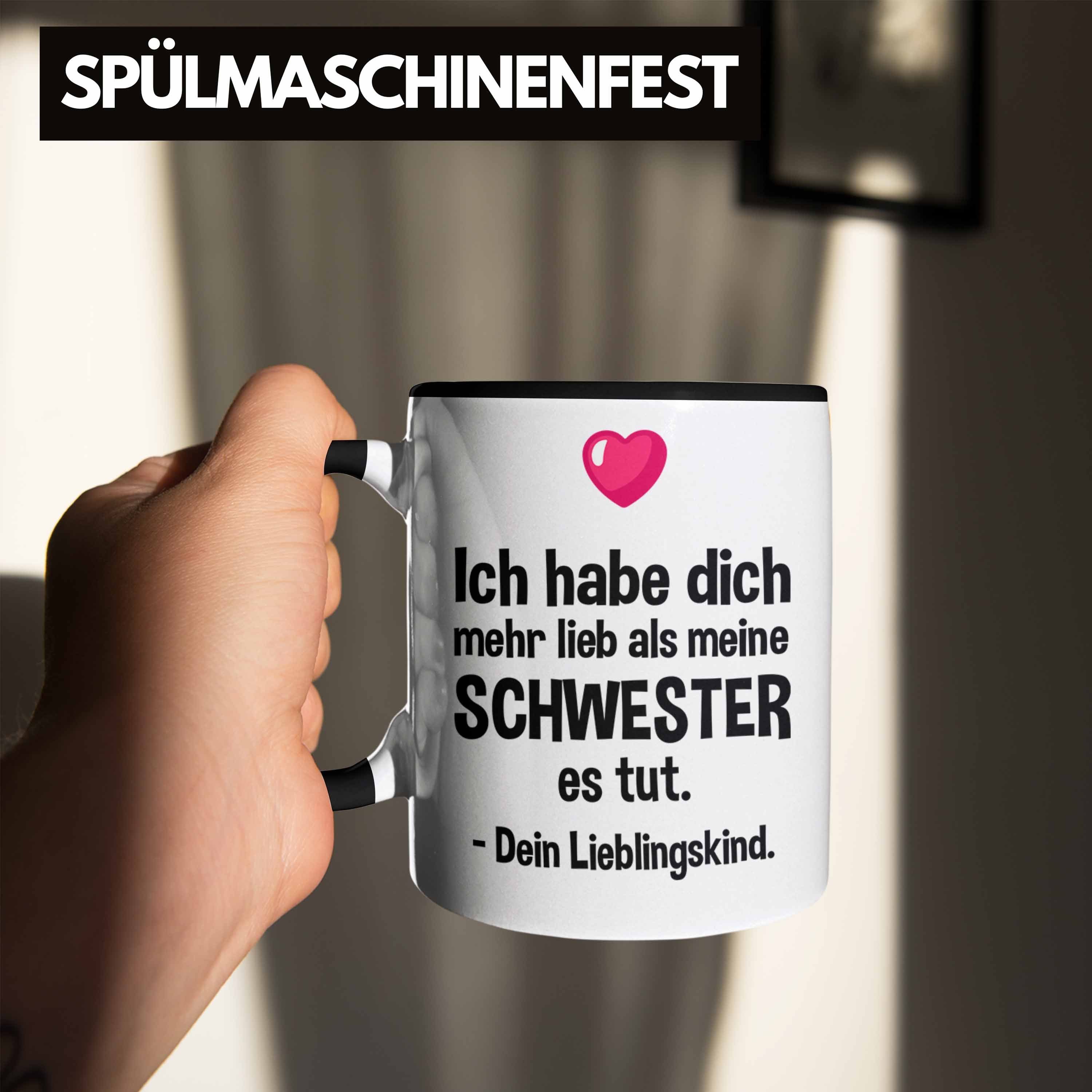 Mama mit Schwarz Tochter Muttertag Vatertag Geschenk Lieblingskind Tasse Tasse Kinder - Sohn Spruch Trendation Trendation Tasse