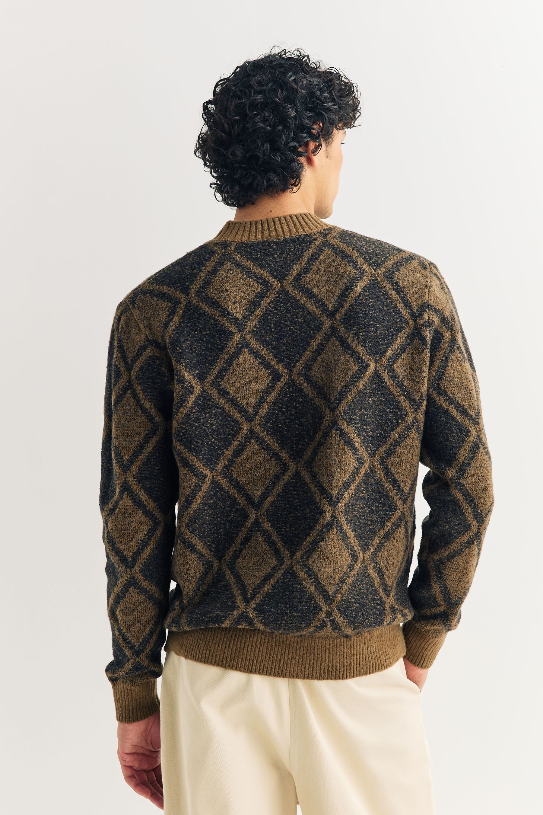 Next Rundhalspullover Regular Fit Rundhalspullover mit Argylemuster (1-tlg) günstig online kaufen