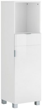 welltime Midischrank Lage, Badschrank, Badezimmerschrank, 38 cm breit Pflegeleichte Oberfläche, viel Stauraum, FSC®-zertifiziert