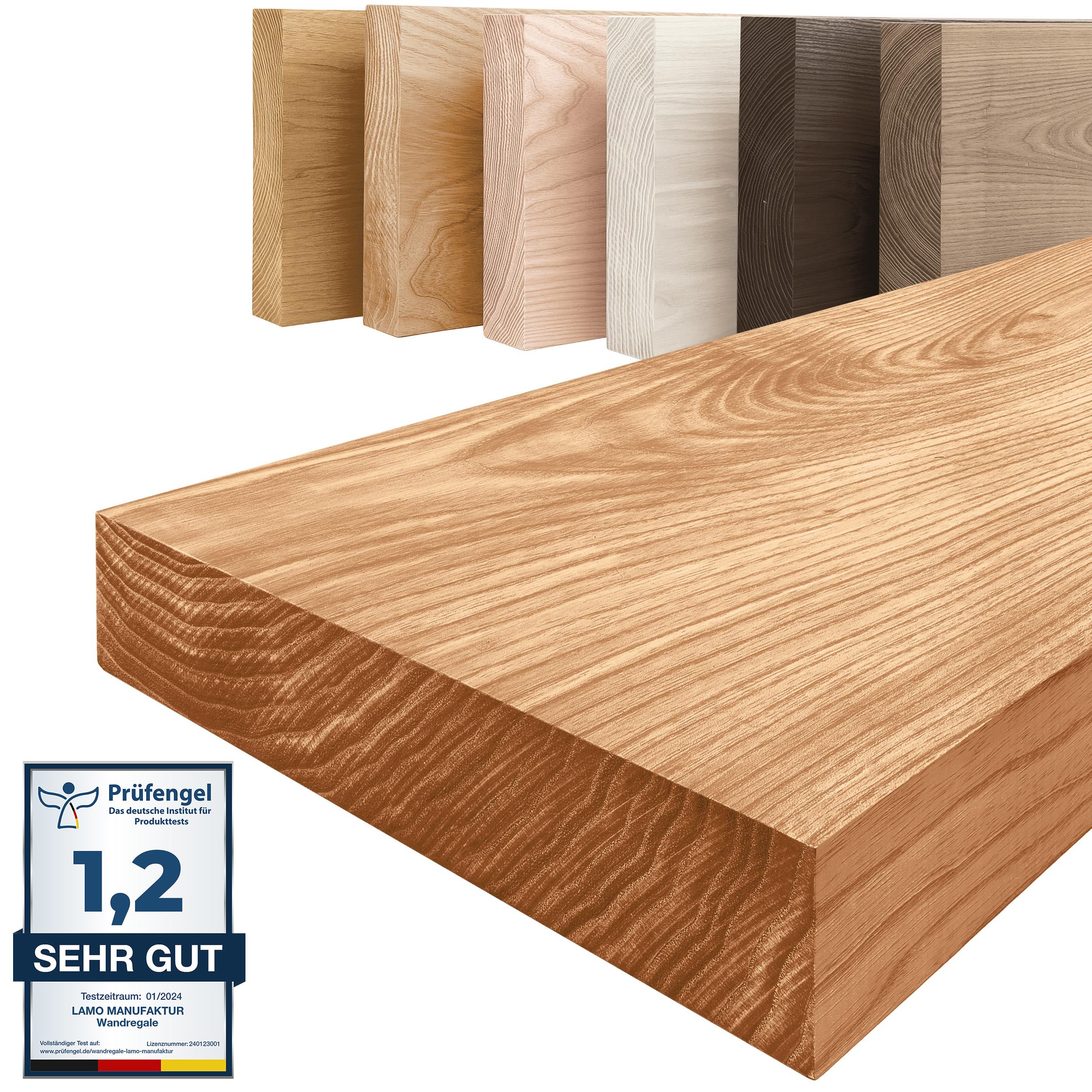 LAMO Manufaktur Wandregal Pure: ohne Montage Set 40 cm, Komplett-Set, 40mm günstig online kaufen