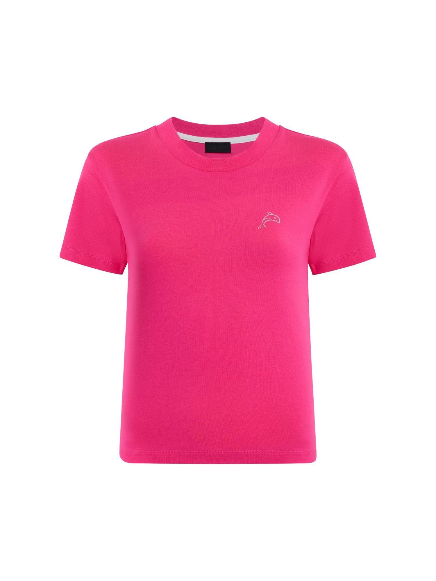 Esprit T-Shirt Color Dolphin T-Shirt (1-tlg), Farbiger Dolphin-Badge auf  der Brust | T-Shirts