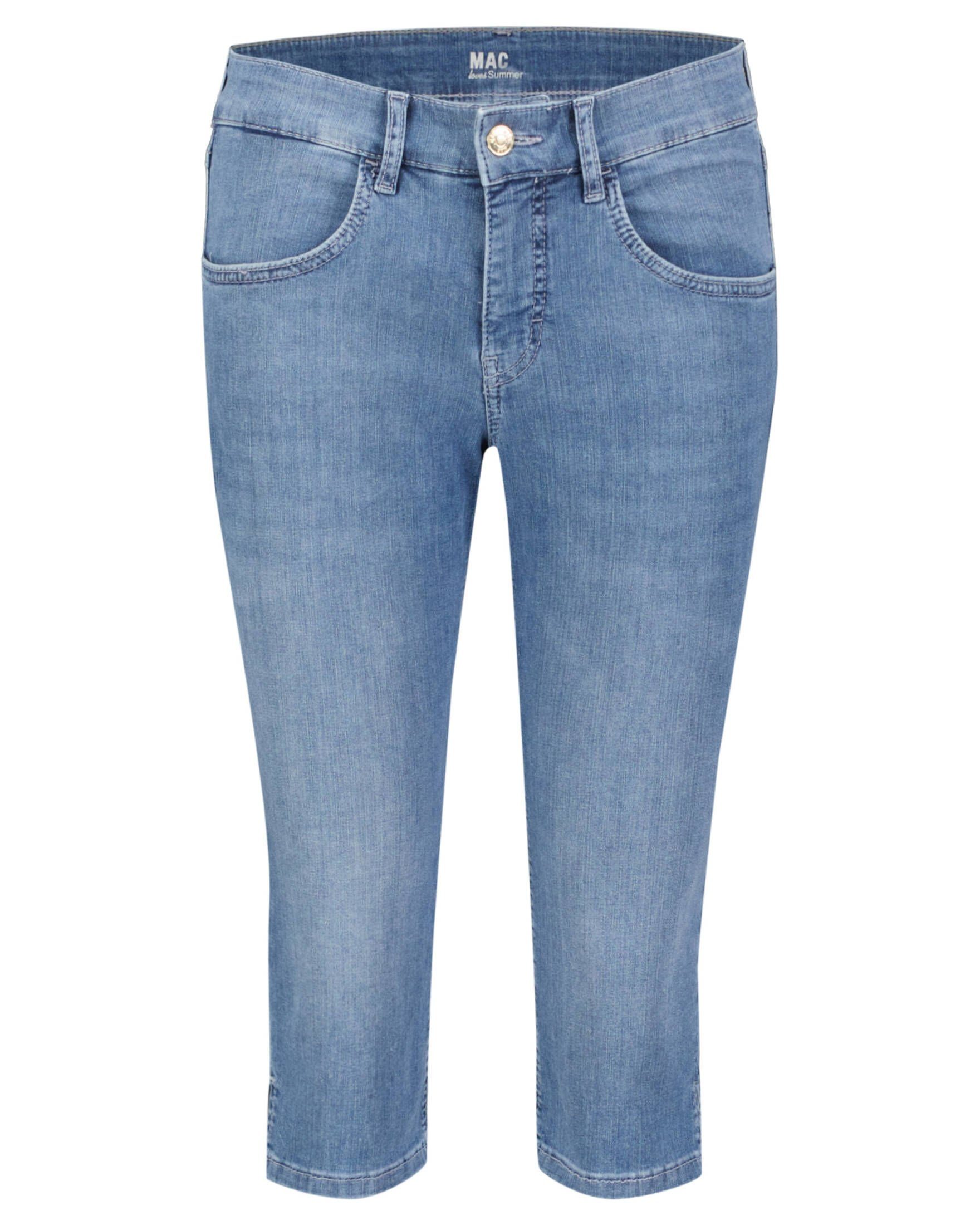 MAC 5-Pocket-Jeans Damen Capri-Jeans (1-tlg) stoned blue (81)