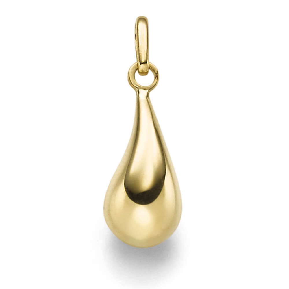 Schmuck Krone Kettenanhänger Anhänger Tropfen 19.5x6.6mm aus 585 Gelbgold, Gold 585