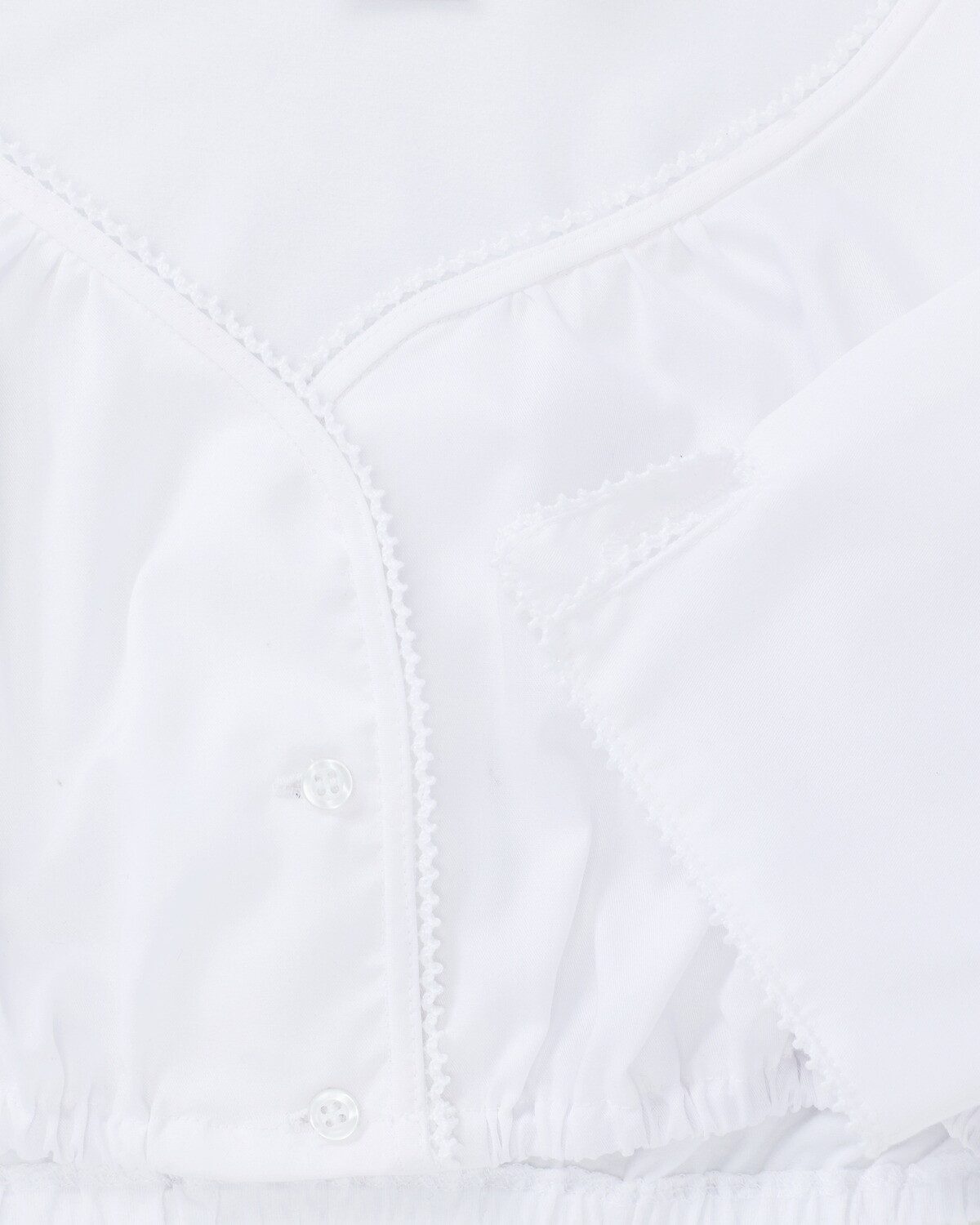 Luis Steindl Dirndlbluse Dirndlbluse mit Spitzenborte