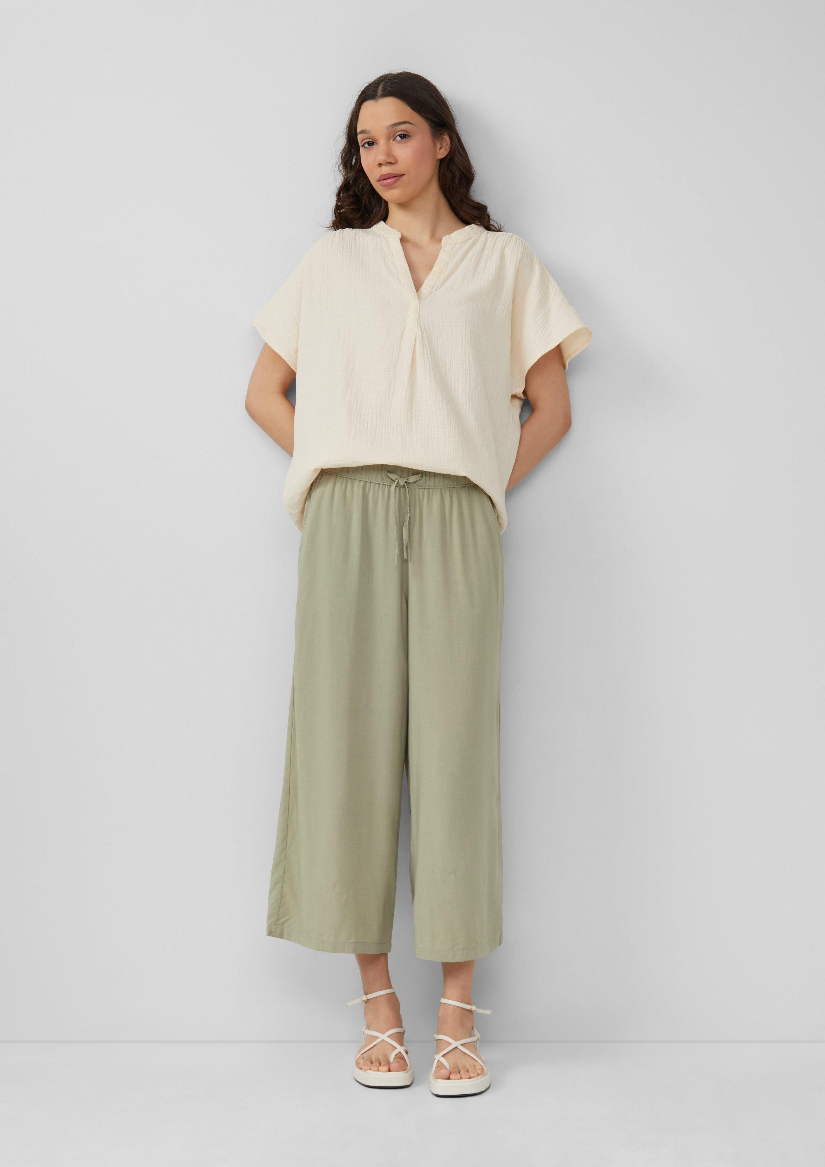 QS 7/8-Hose Culotte aus Viskose Gummizug günstig online kaufen