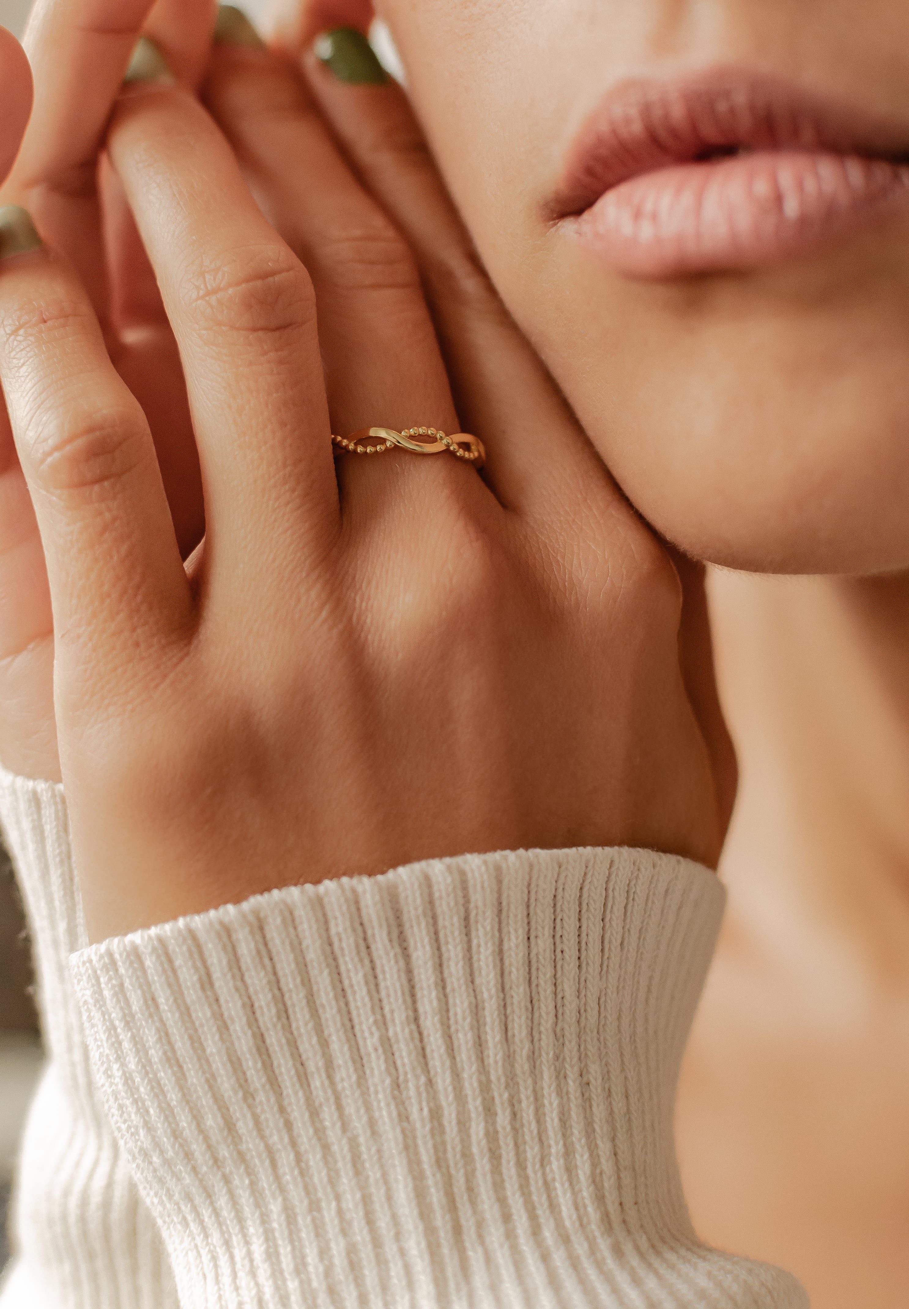 Hey Happiness Fingerring Doppel Ring Damen günstig online kaufen