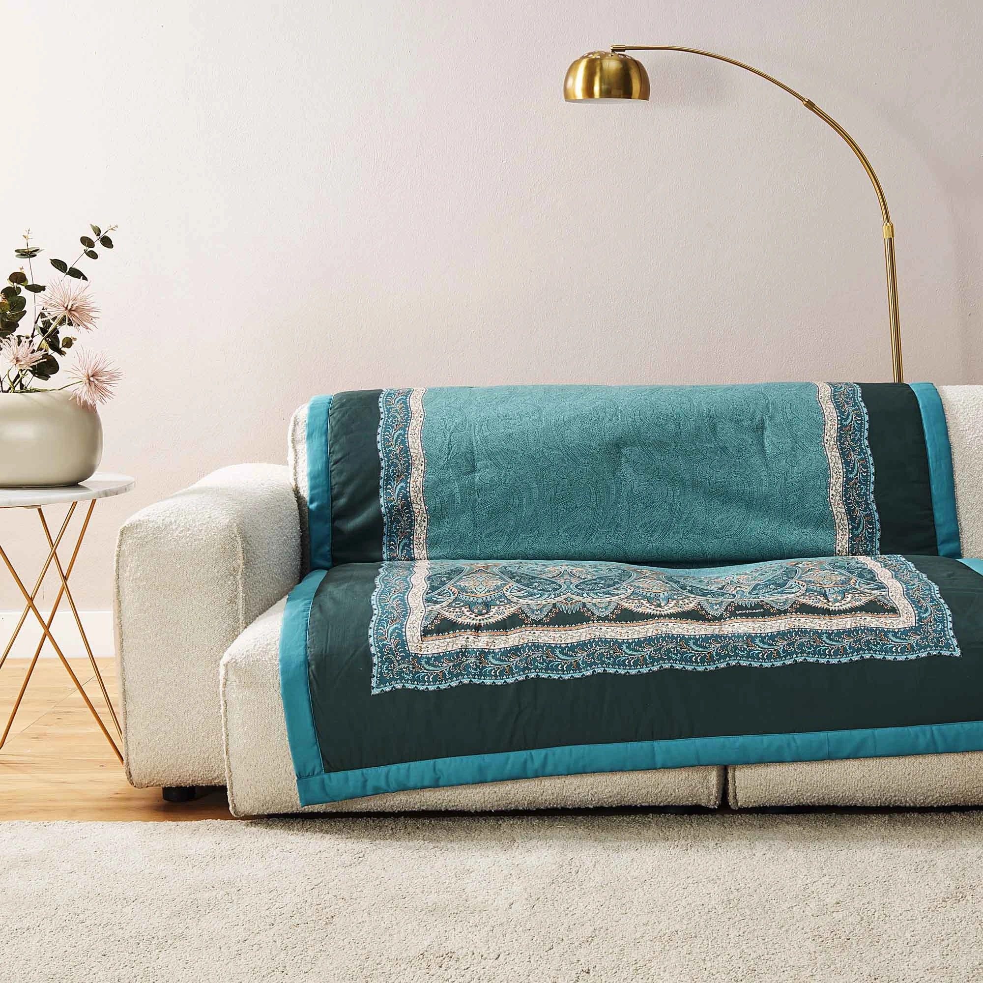 Plaid Sabbioneta V1 135 x 190 cm, Bassetti, aus Baumwolle mit Mediterranes Design