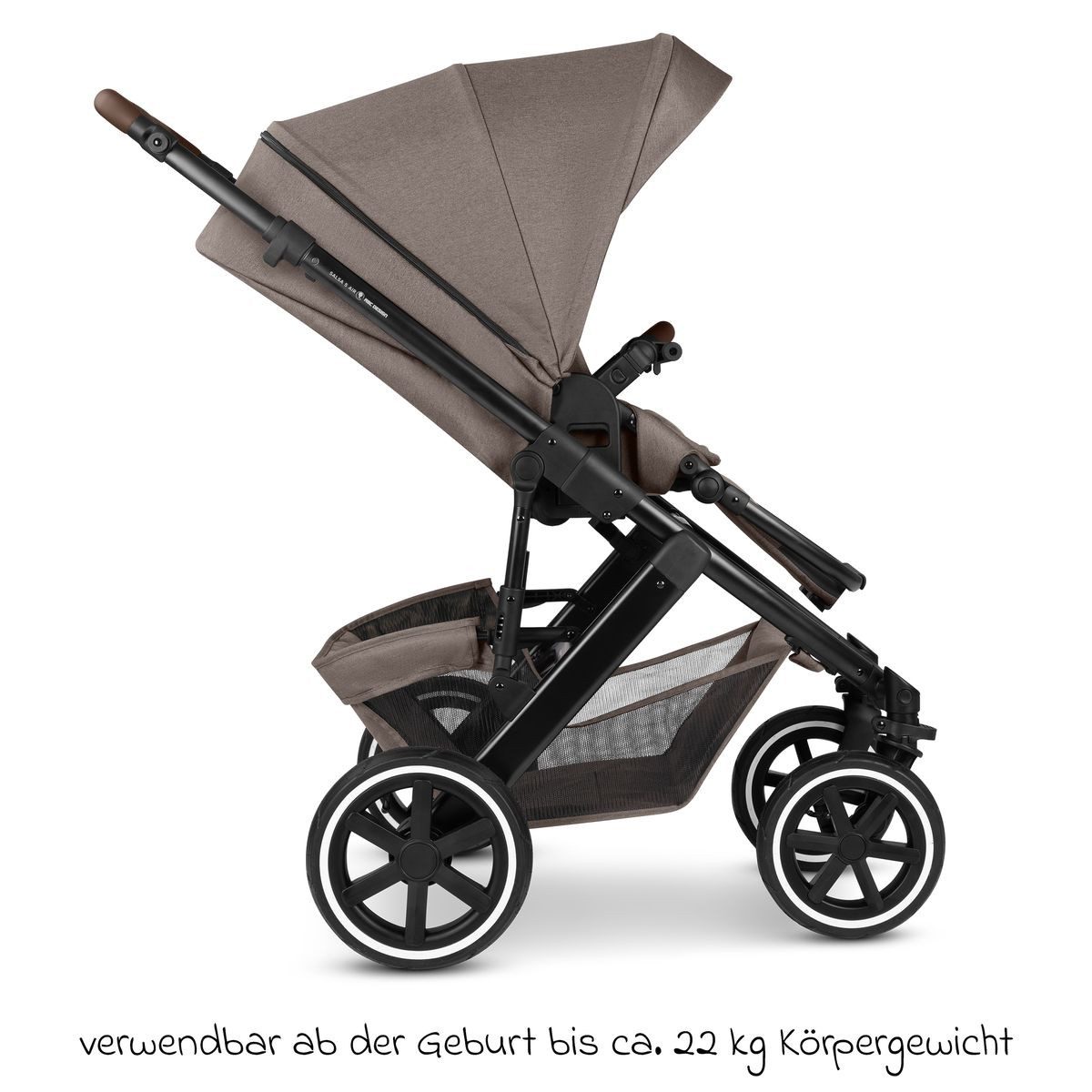 ABC Design Kombi-Kinderwagen Salsa 5 Air - Pure - Nature, 2in1 Kinderwagen Buggy Set mit Babywanne, Sportsitz, Regenschutz