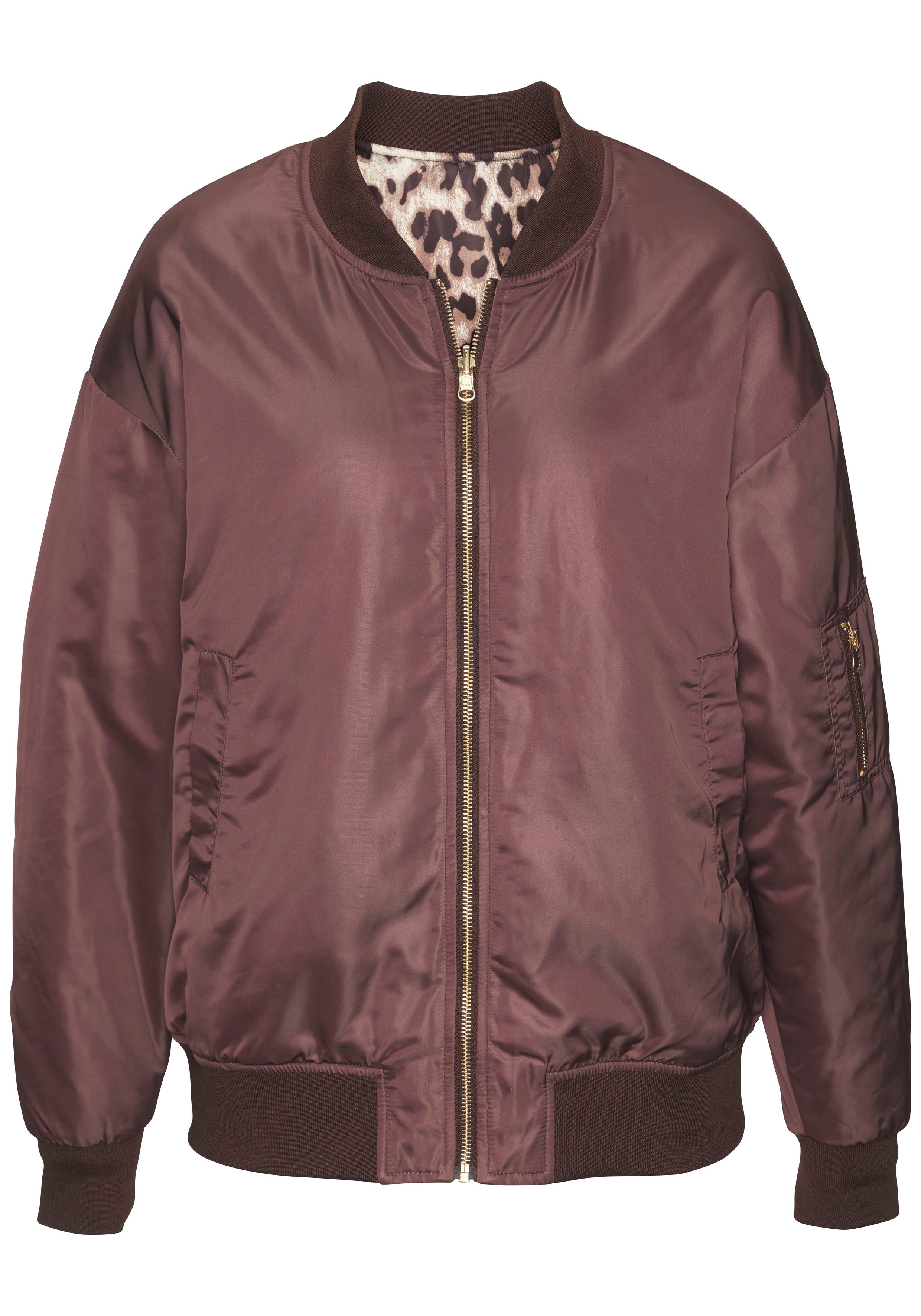 Buffalo Wendejacke mit Uni/Leoprint, Bomberjacke, modisch günstig online kaufen