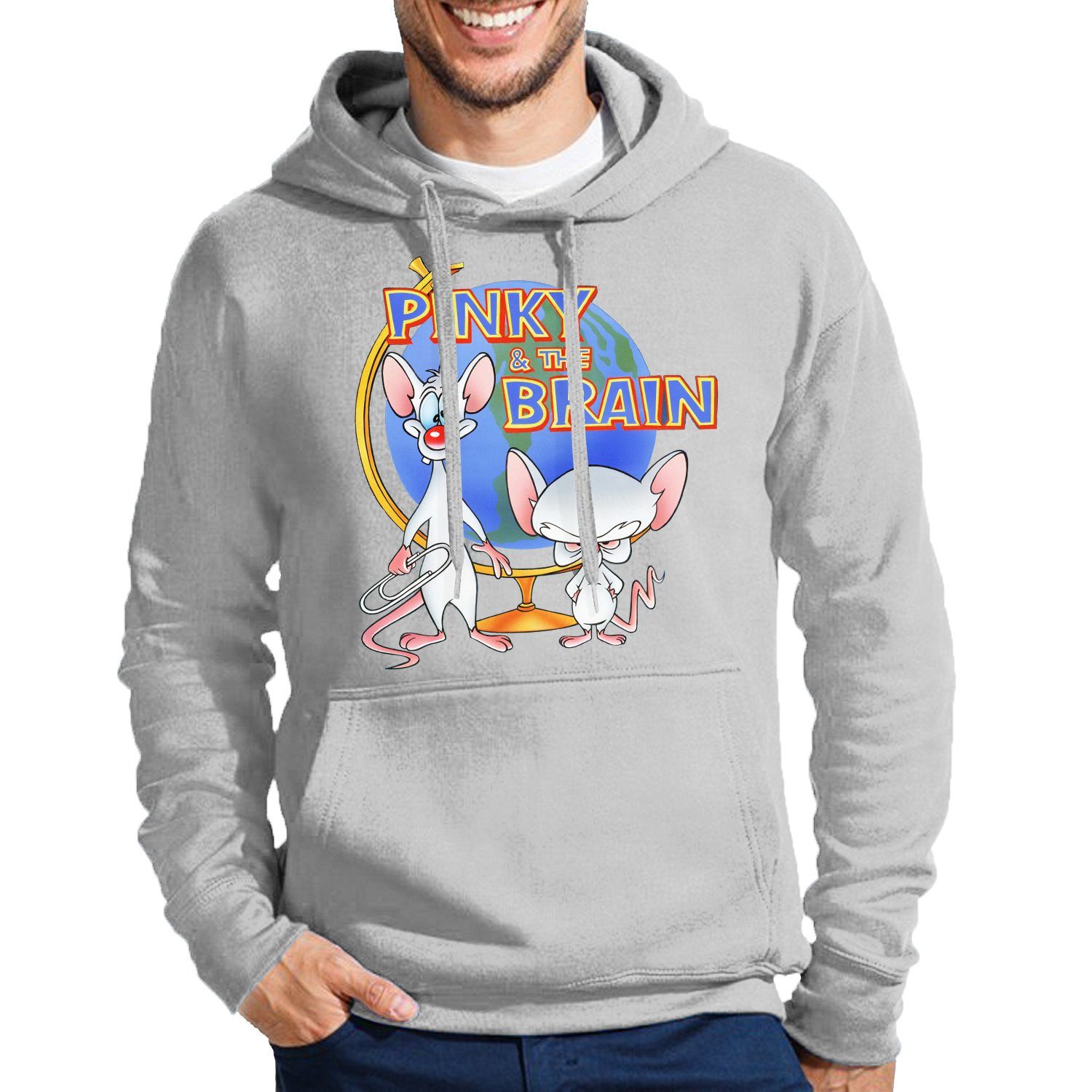 the Pinky Grau Kapuze Blondie Brownie Brain and & Weltherrschaft Cartoon mit Comic Hoodie