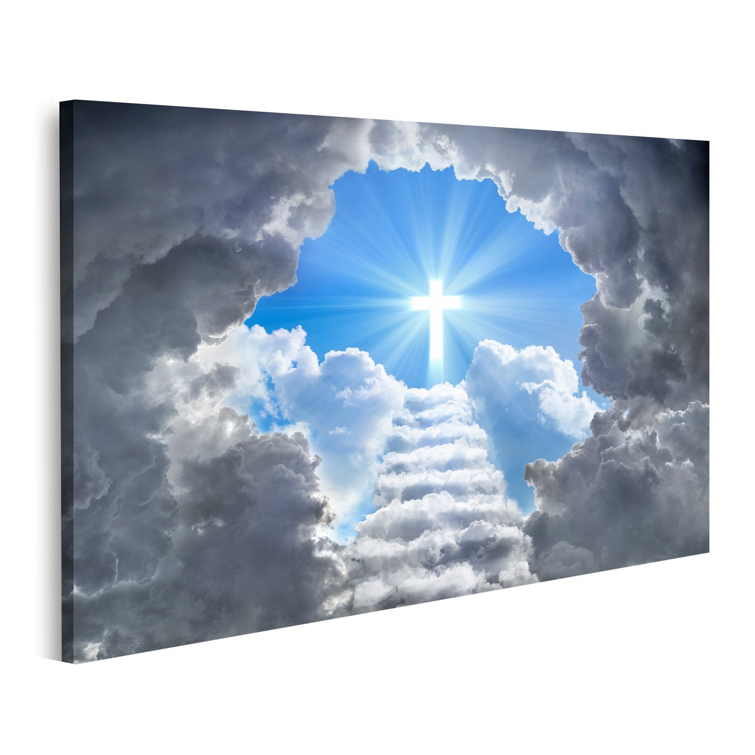islandburner Leinwandbild Bild auf Leinwand Treppe günstig online kaufen