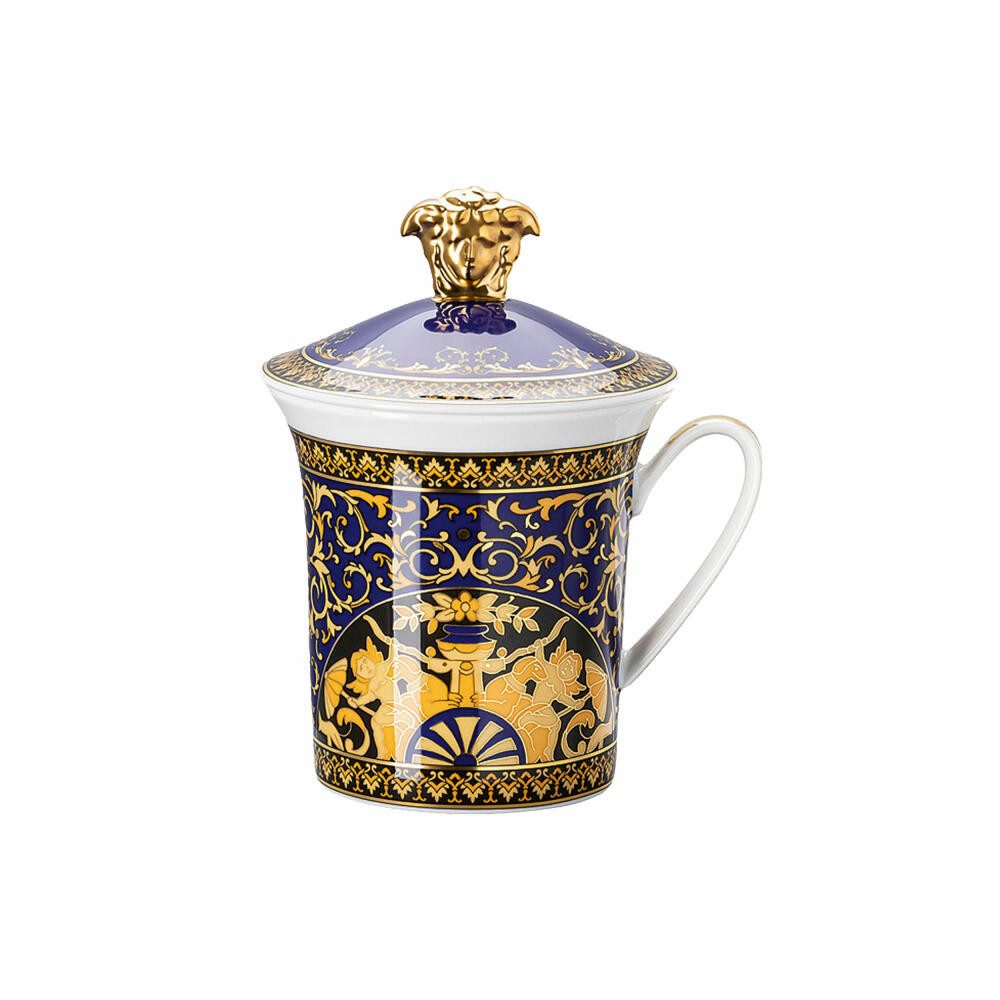 Rosenthal meets Versace Becher 30 Years Collection Medusa blau, Porzellan