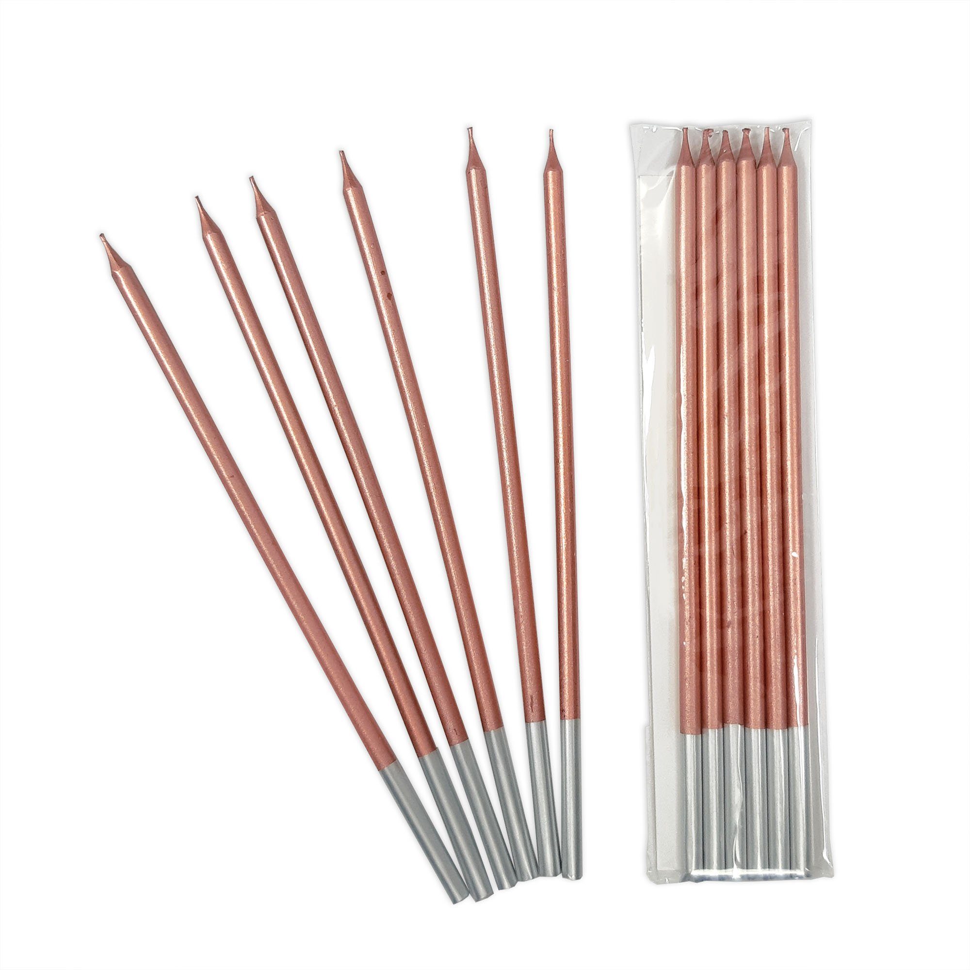 Frau WUNDERVoll Muffinform 12 Geburtstagskerzen rosegold, (12-tlg)