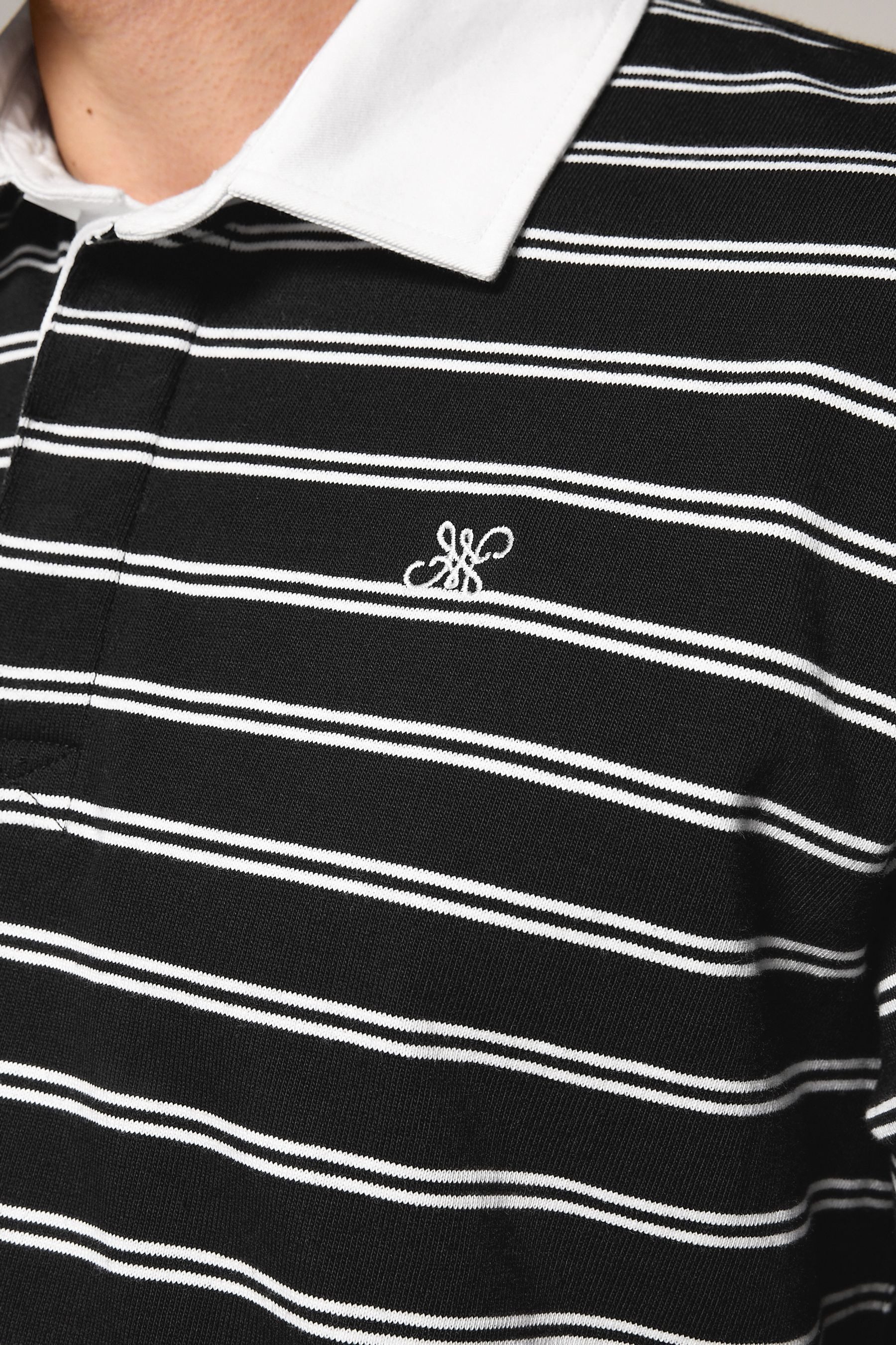 Next Rugbyshirt Kurzarmhemd mit Rugby-Streifen aus 100 % Baumwolle (1-tlg)