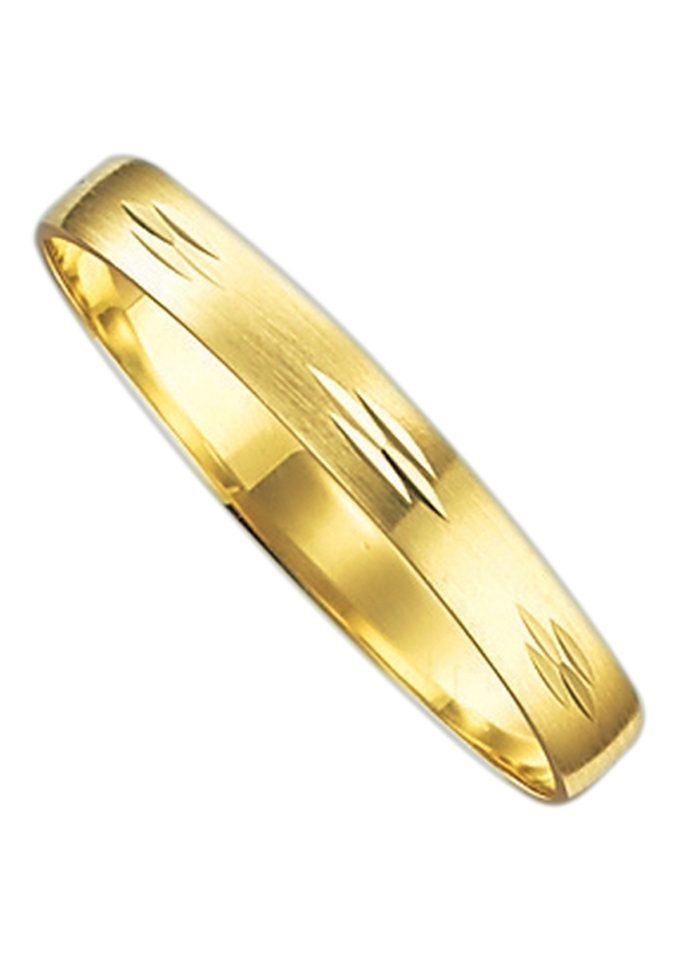 Firetti Trauring Schmuck Geschenk Gold 375 Hochzeit Ehering Trauring "LIEBE", Made in Germany, wahlweise mit oder ohne Brillant