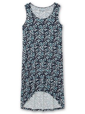 Sheego Jerseykleid Große Größen mit Blätterdruck und Taschen