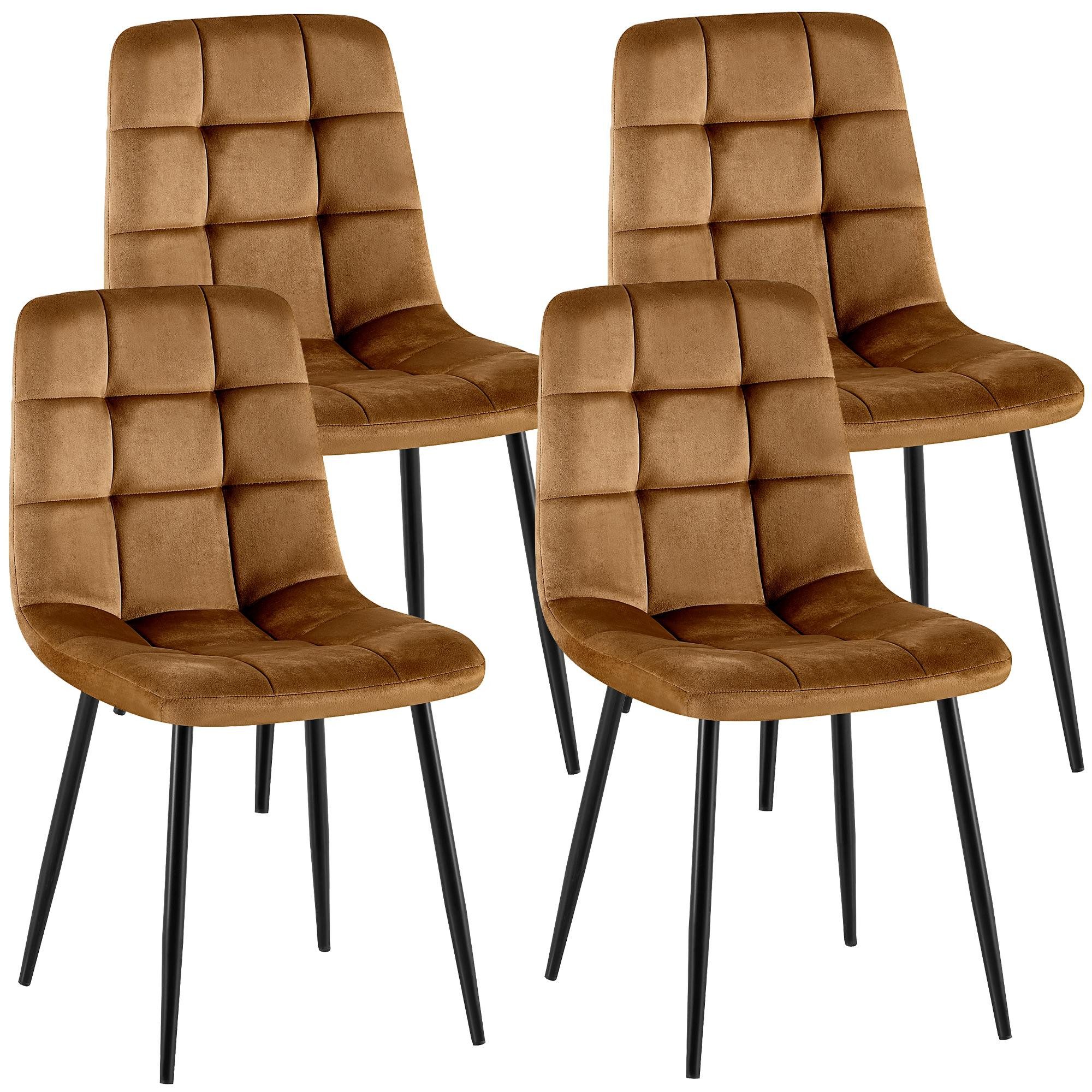 CLP Esszimmerstuhl Antibes (4er Set), mit Samtbezügen, bis 150 kg
