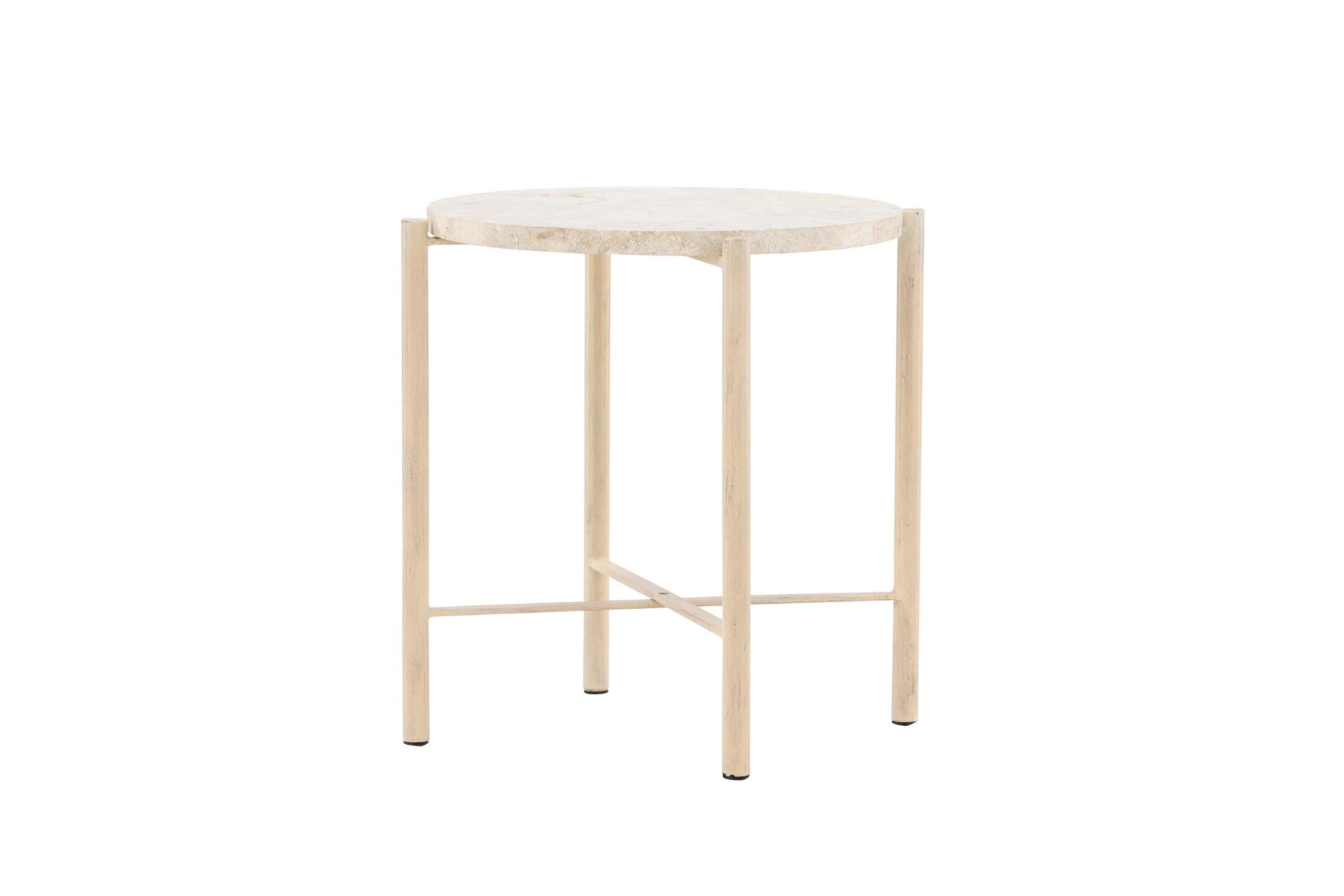Venture Home Couchtisch Sandhamn Beistelltisch Ø40 cm beige. (1-St)