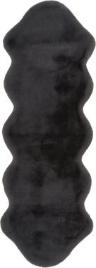 Hochflor-Läufer Mailo, andas, fellförmig, Höhe: 35 mm, Kunstfell, Kaninchenfell-Optik und Haptik