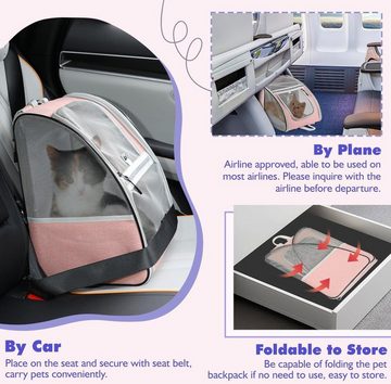 BOTC Tiertransporttasche Tier-Tragetasche - Katzen-Transport, Kattentas, Tiertransporttasche Rucksack für Hund Katze gepolstert