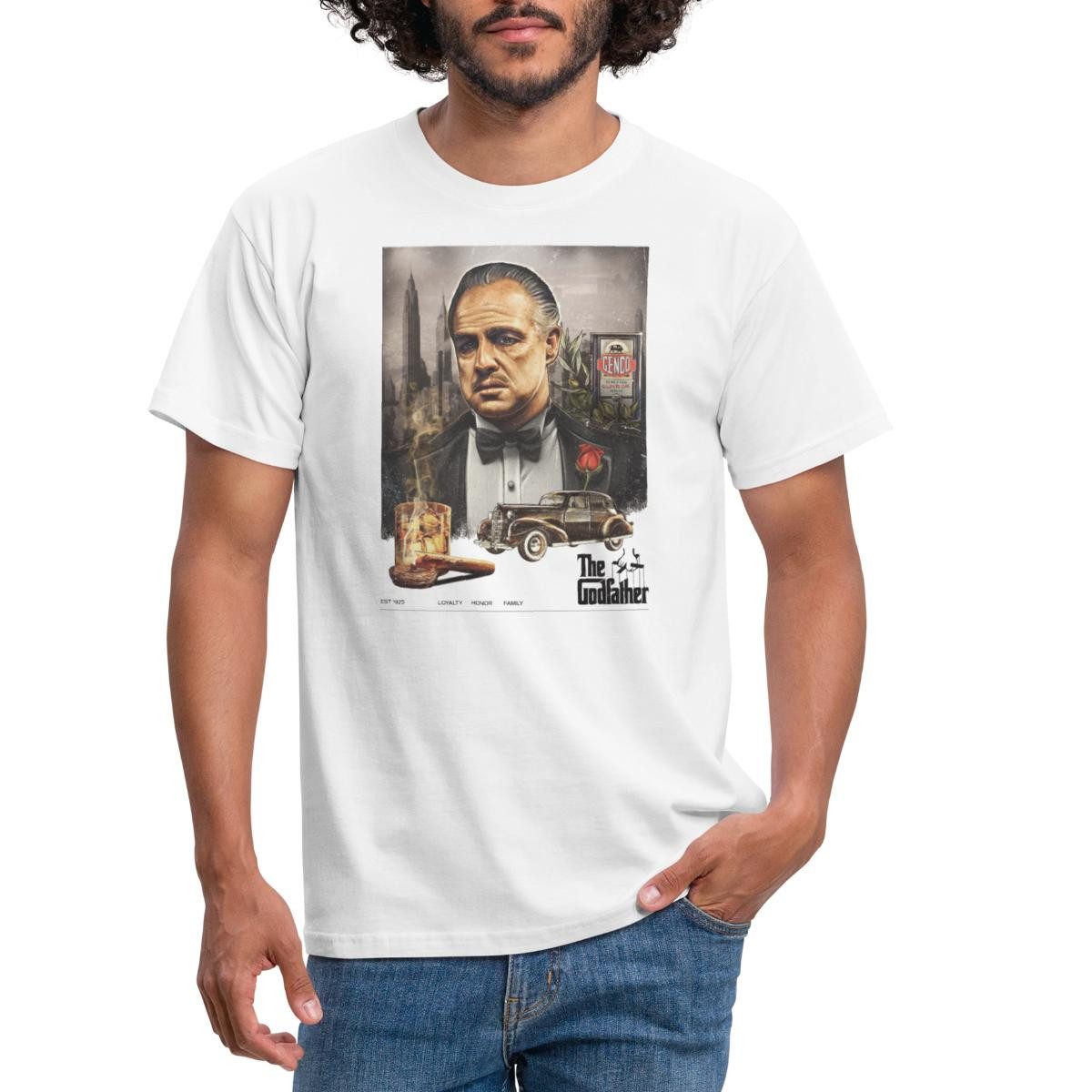 Spreadshirt T-Shirt Der Pate The Godfather Don Corleone Mafia Boss Mafia Film Männer T-Shi (1-tlg)
