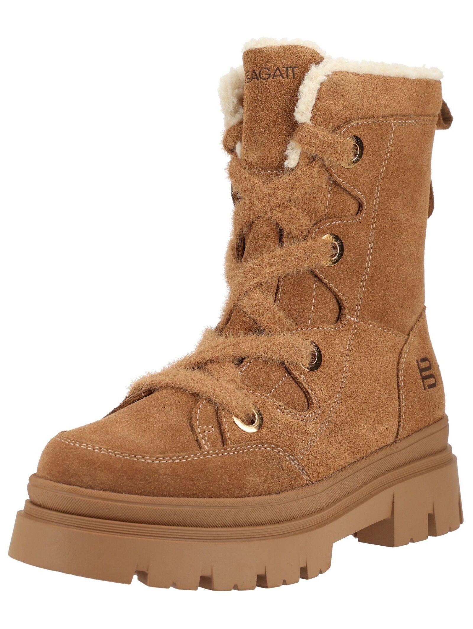 BAGATT Stiefelette Veloursleder . Schnürstiefelette