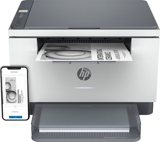 HP Drucker LaserJet MFP M234dwe 29ppm s/w AiO Laserdrucker, (WLAN (Wi-Fi), LAN (Ethernet), Instant Ink kompatibel)