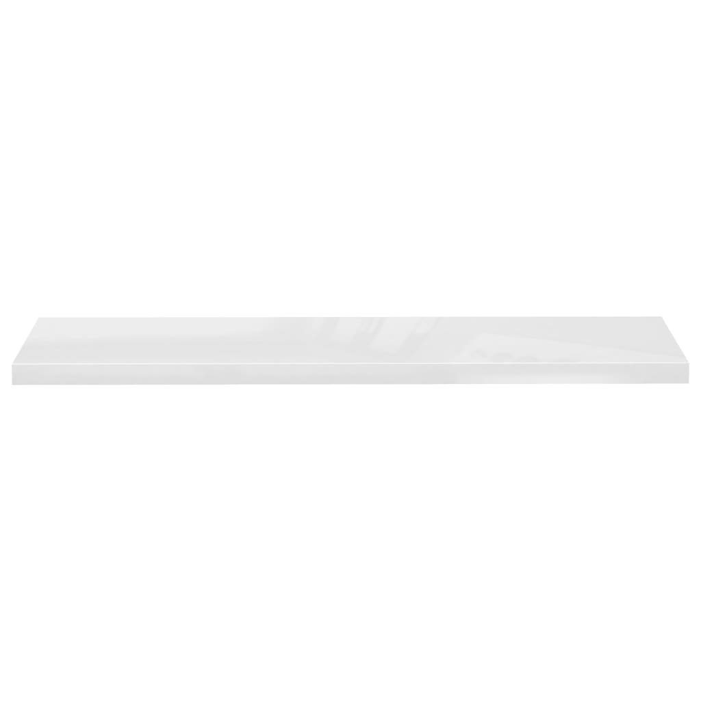 Schweberegal furnicato MDF Hochglanz-Weiß 120x23,5x3,8 cm Wandregal