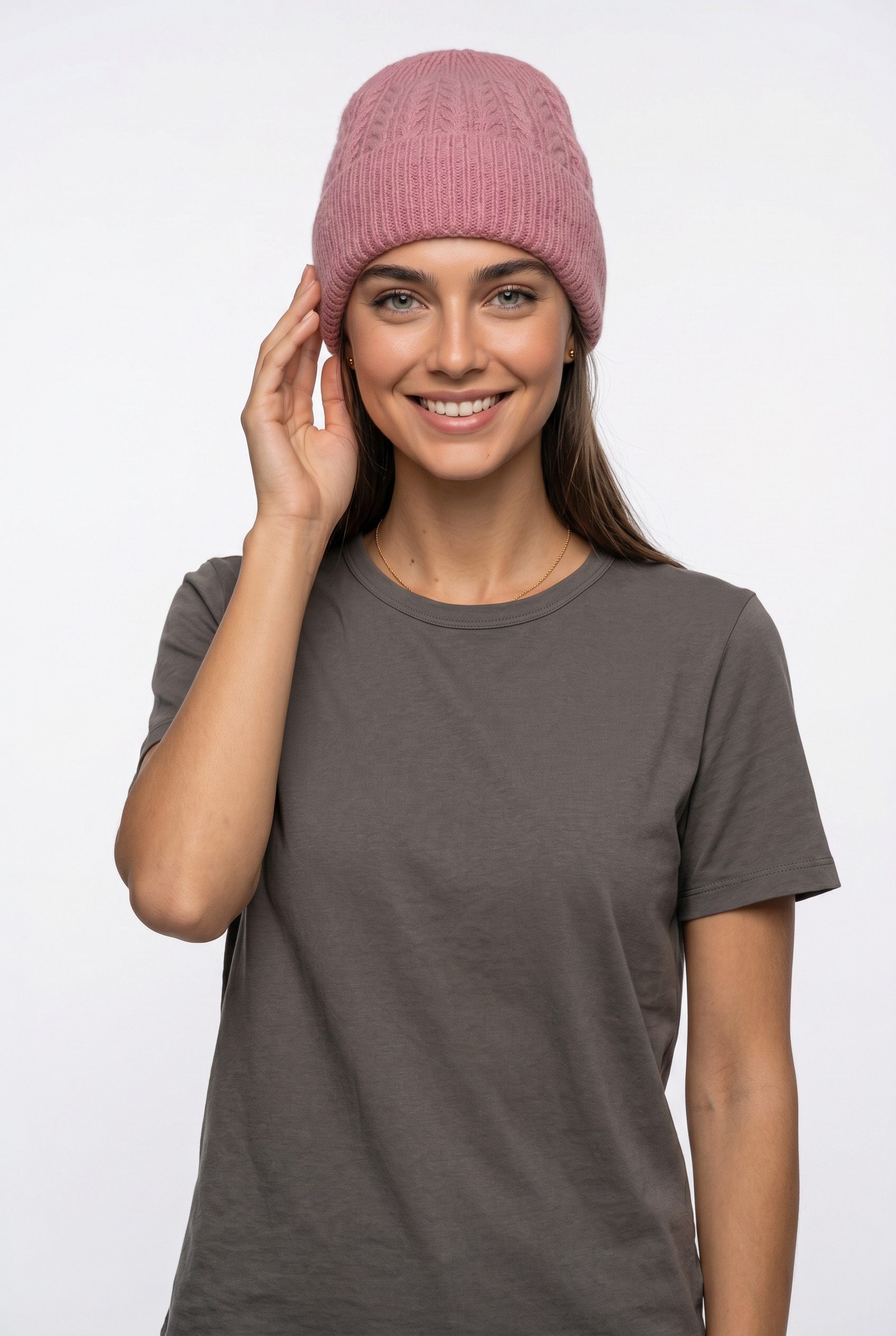 Capelli New York Beanie Feinstrick, Zopfmuster, Einheitsgröße