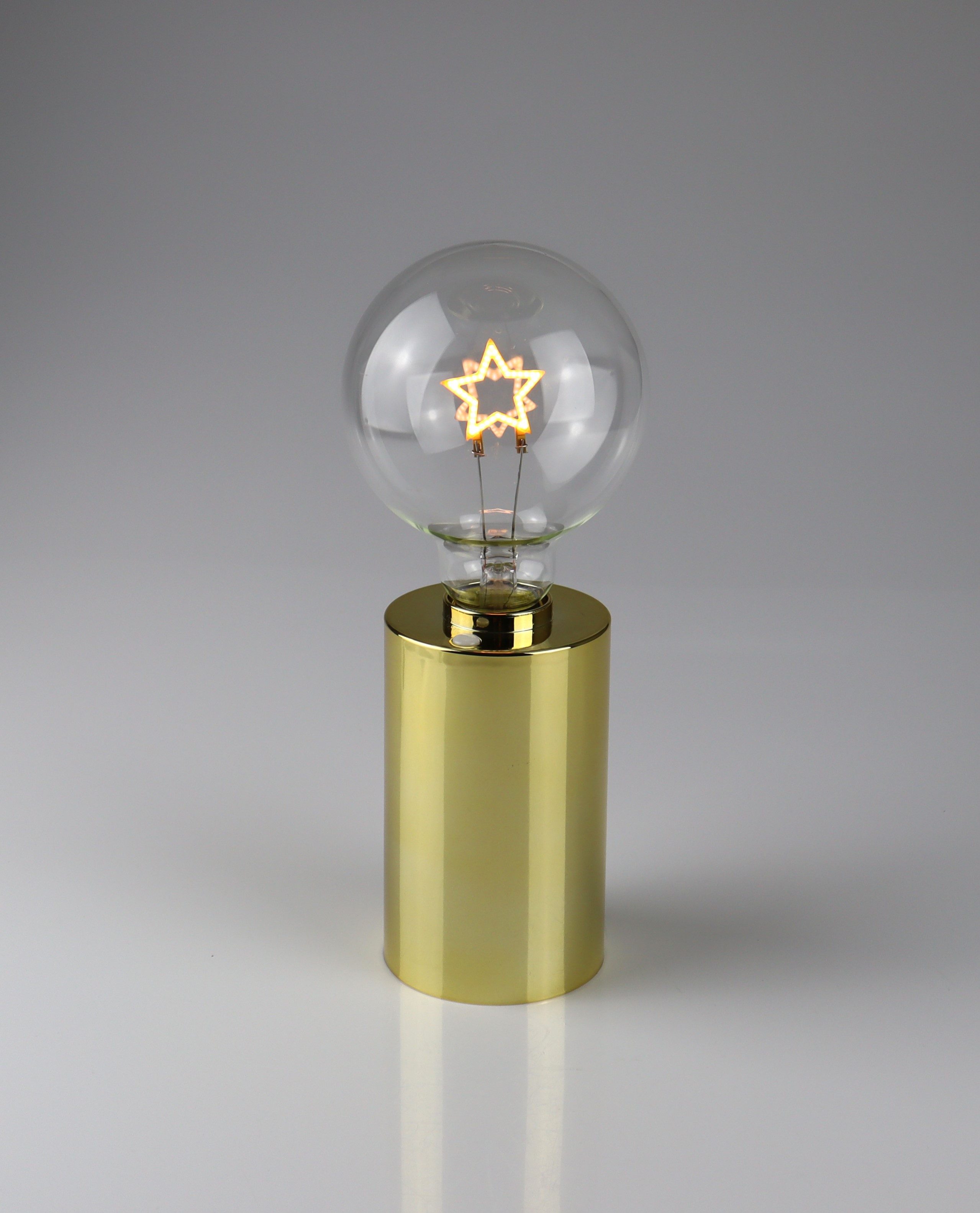 AM Design LED Dekoobjekt Stern Lampe gold, LED fest integriert, 9x22,5 cm