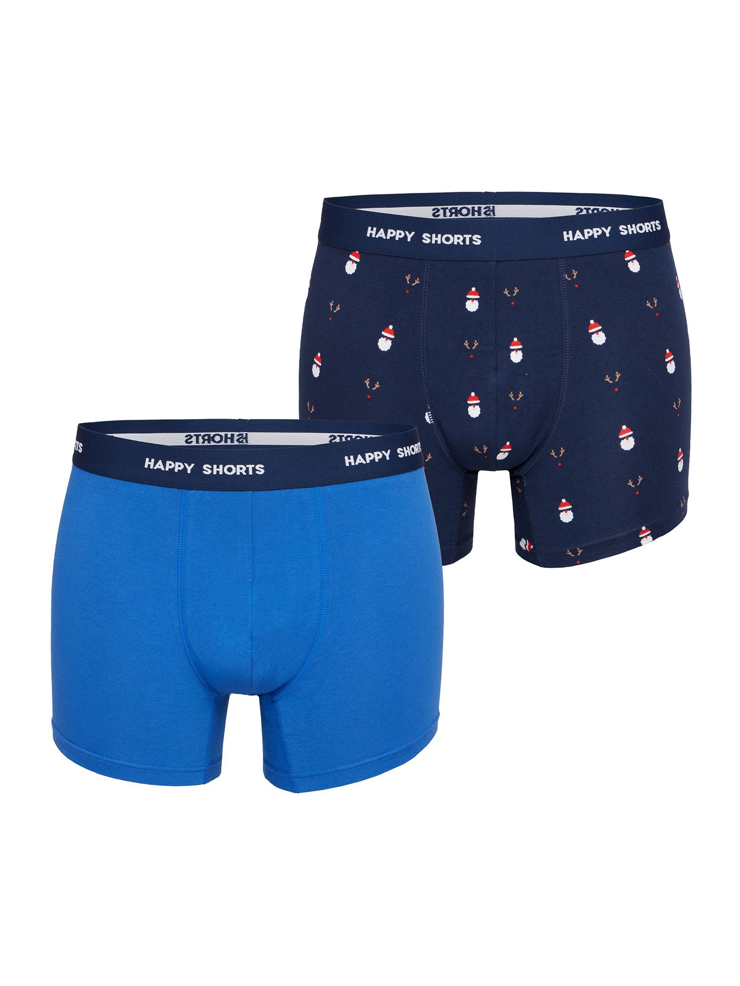 HAPPY SHORTS Retro Pants XMAS (2-St) Retro-Boxer Retro-shorts unterhose Santa Rudolph