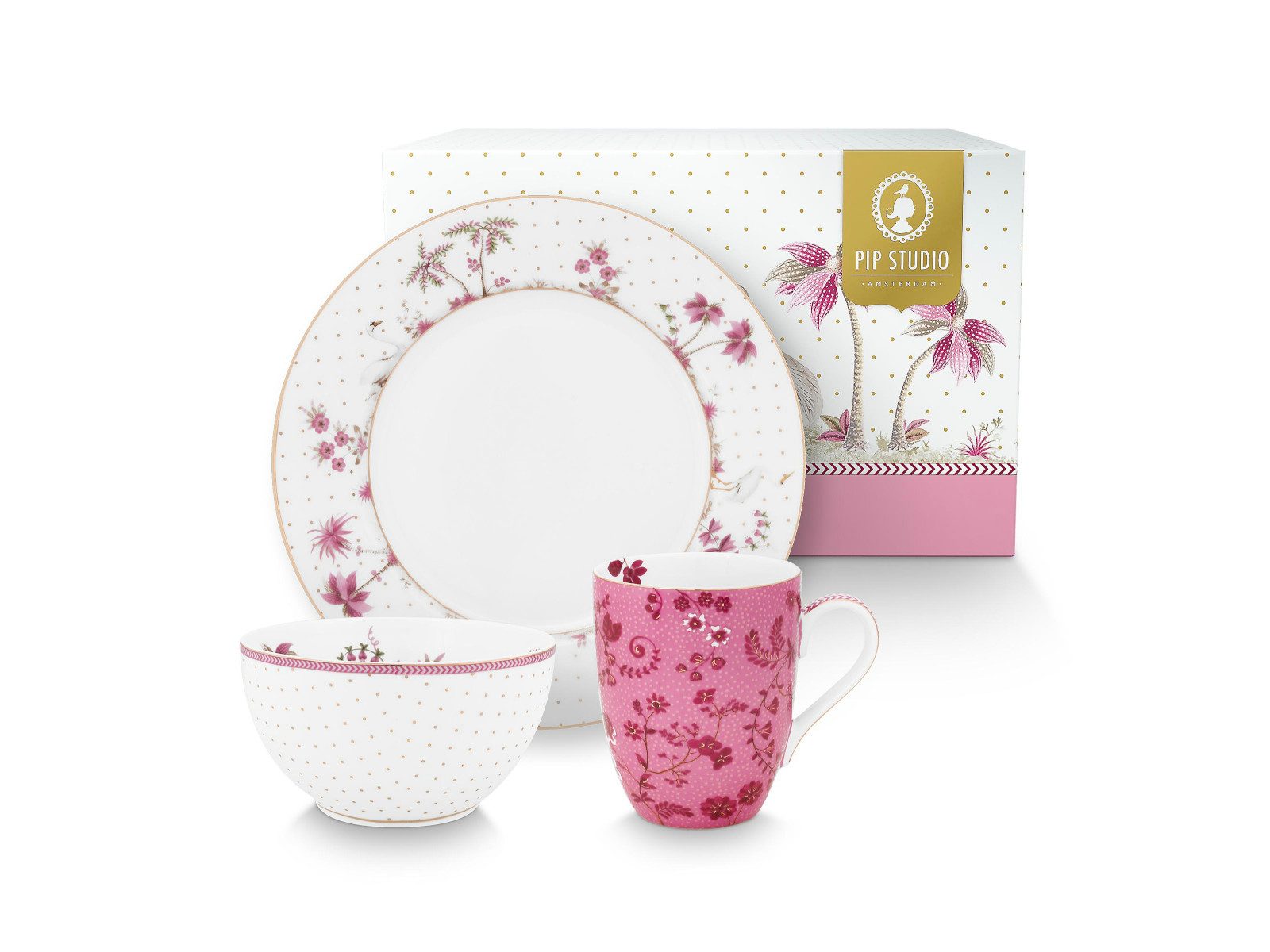 PiP Studio Frühstücks-Set Jolie Pink Frühstückssets Set3