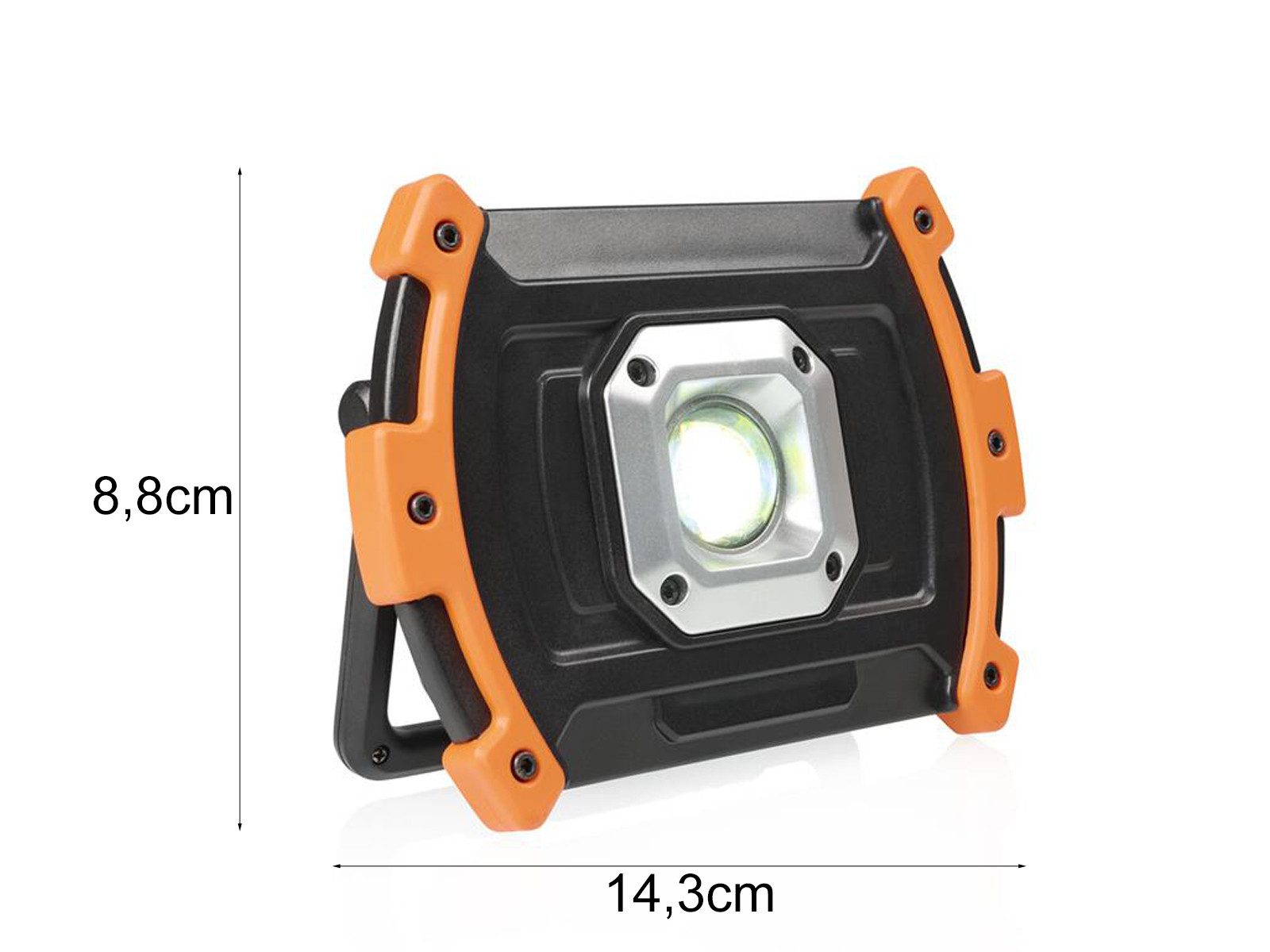 smartwares LED Baustrahler, LED fest integriert, Neutralweiß, Baustrahler Werkstattlampe Arbeitsscheinwerfer mit Schalter Steckdose